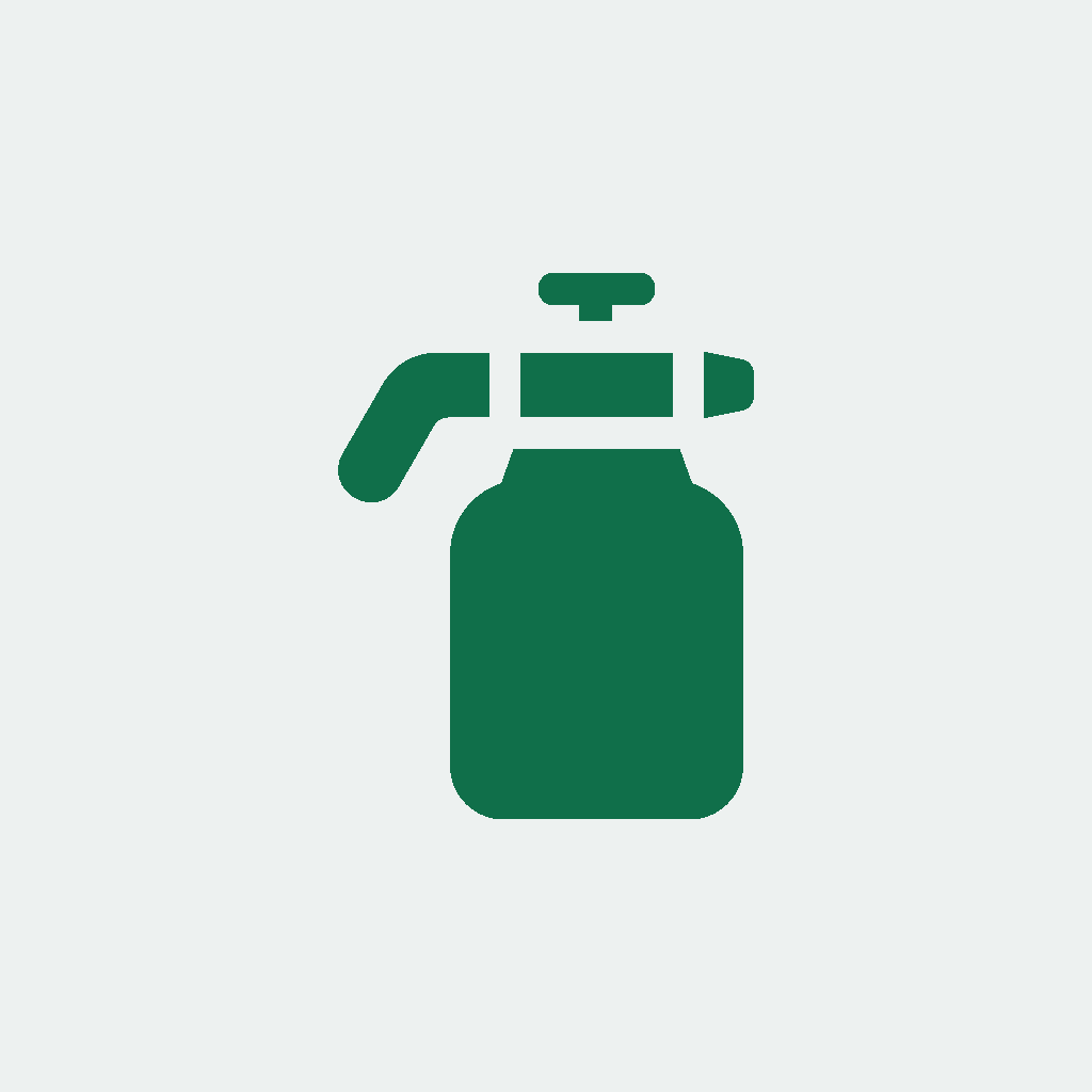 Icon of a green spray bottle, typically used for cleaning or disinfecting.