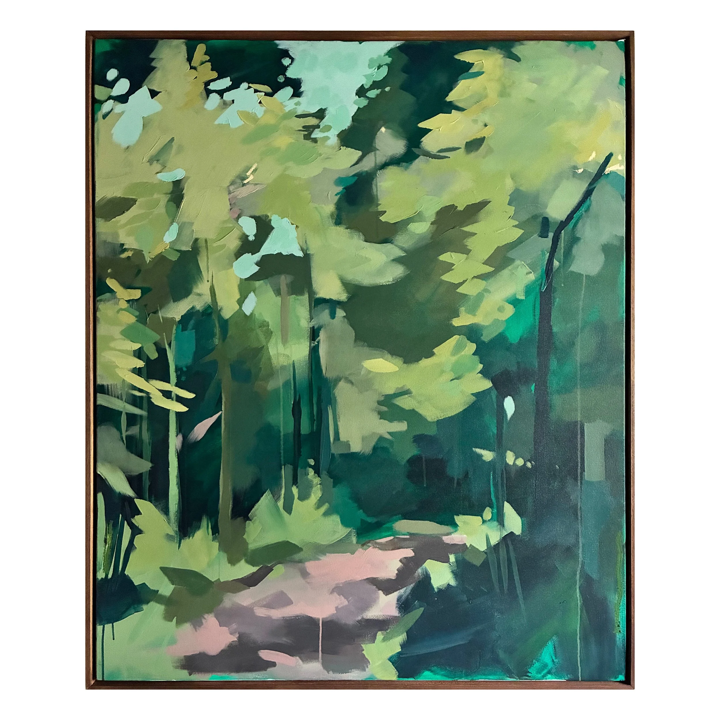 The forest listens, acrylic on canvas, 120x100cm