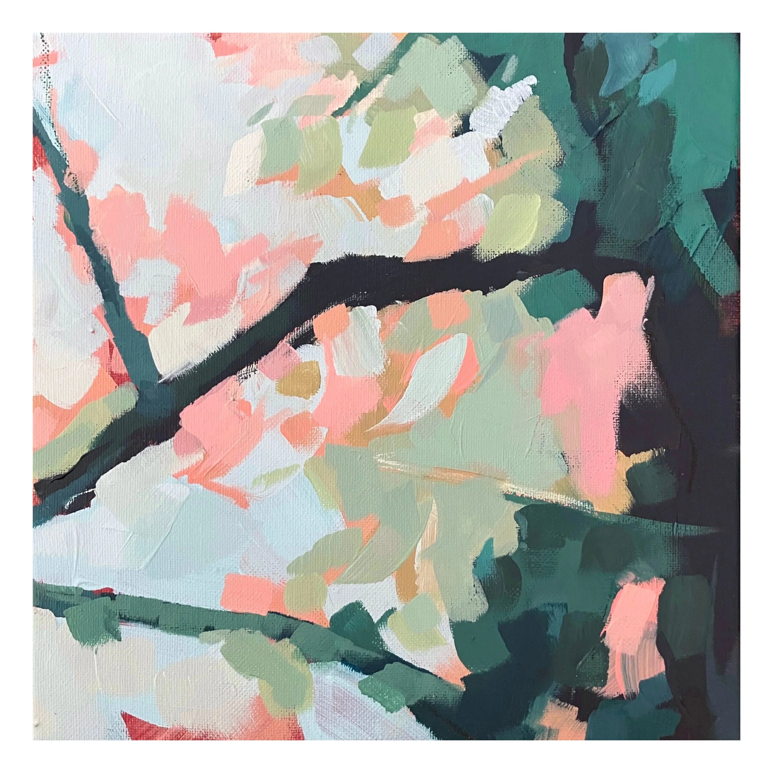 Season turns, acrylic on canvas, 30x30cm