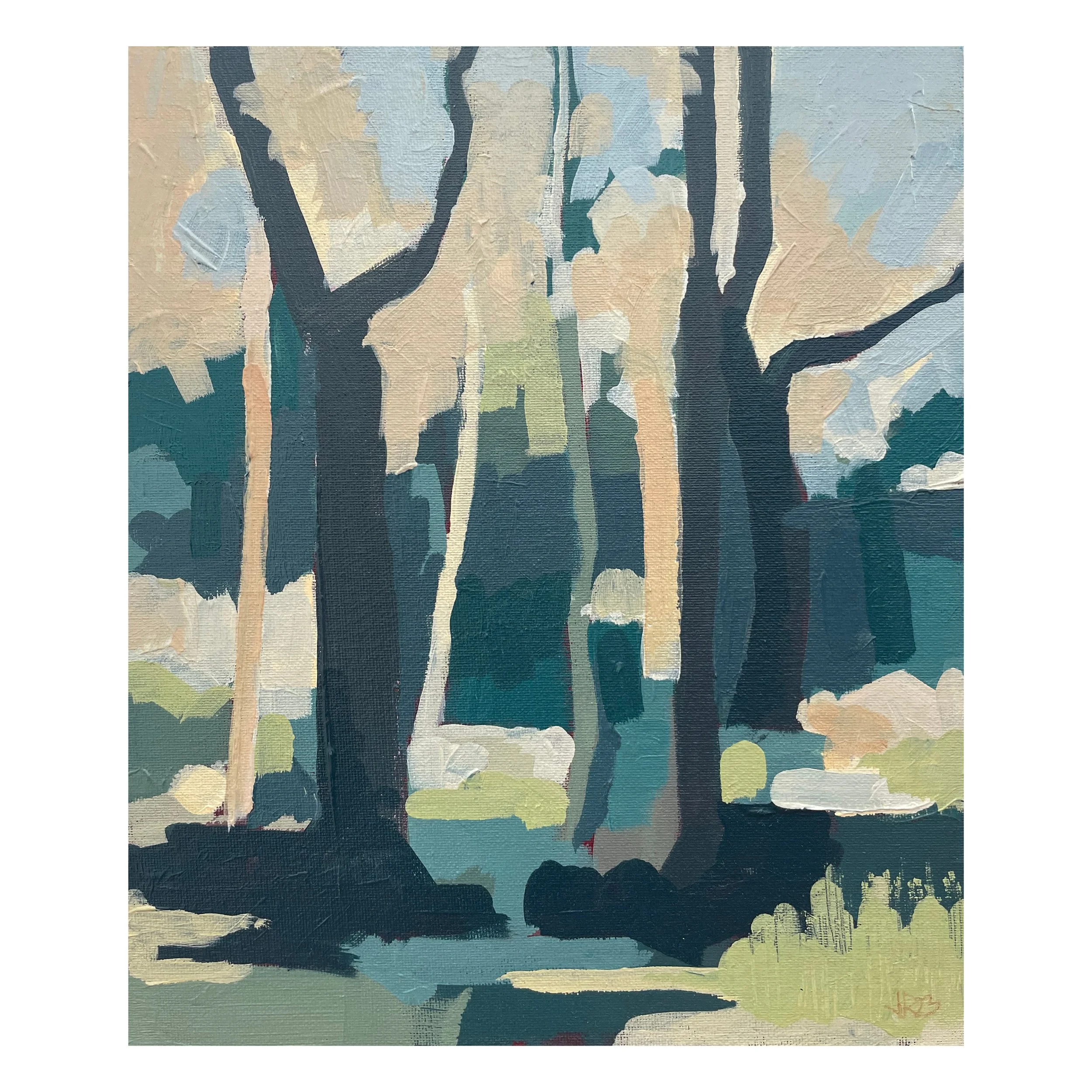 Cluster, acrylic on board, 40x30cm