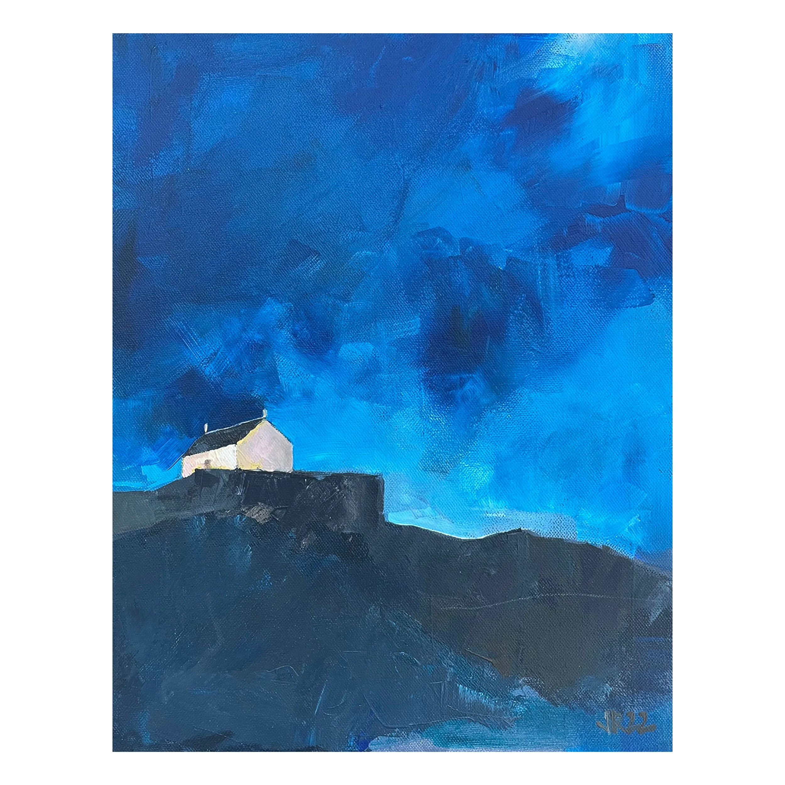 St. Nicholas at night, acrylic on canvas, 40x30cm