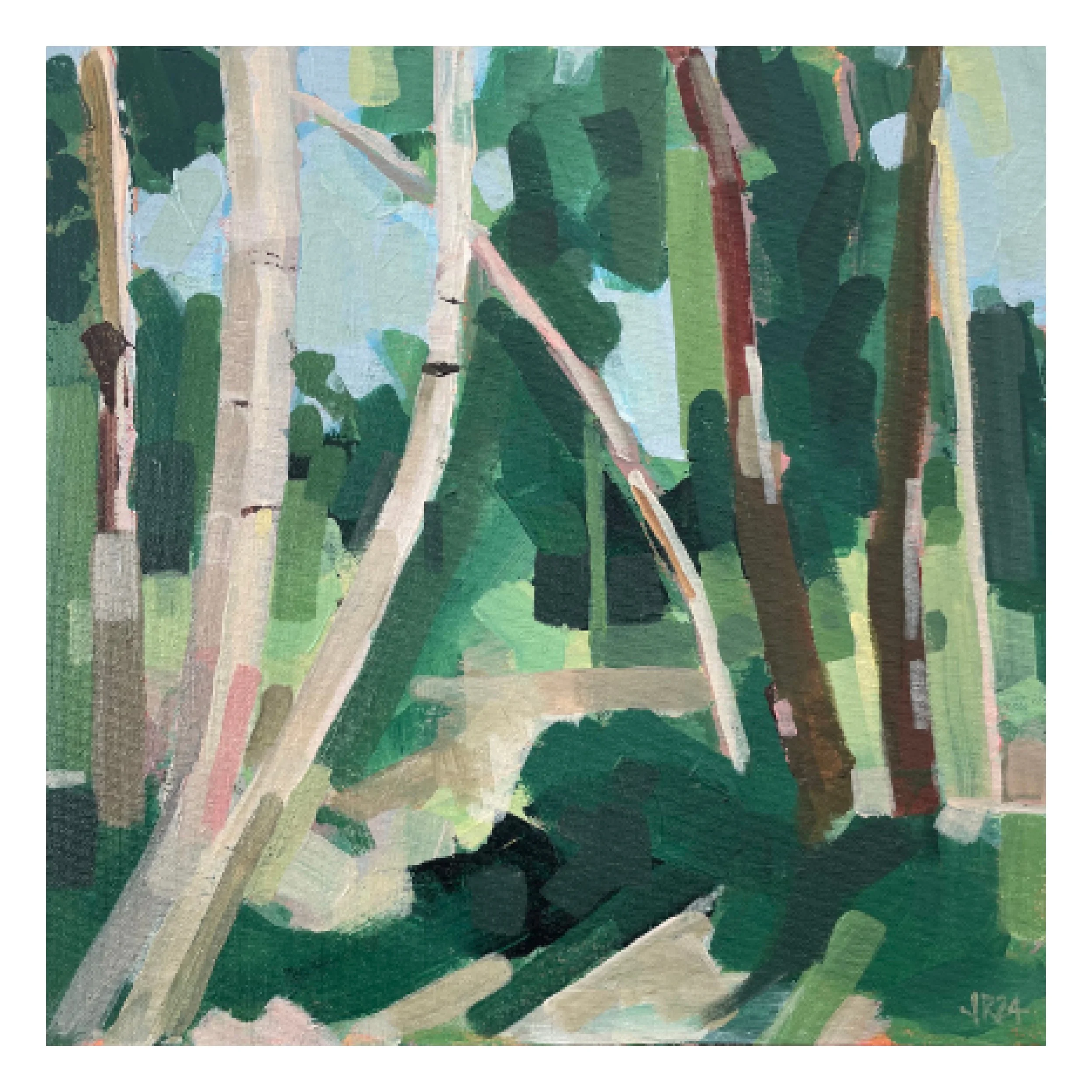 Grove 1, acrylic on board, 30x30cm