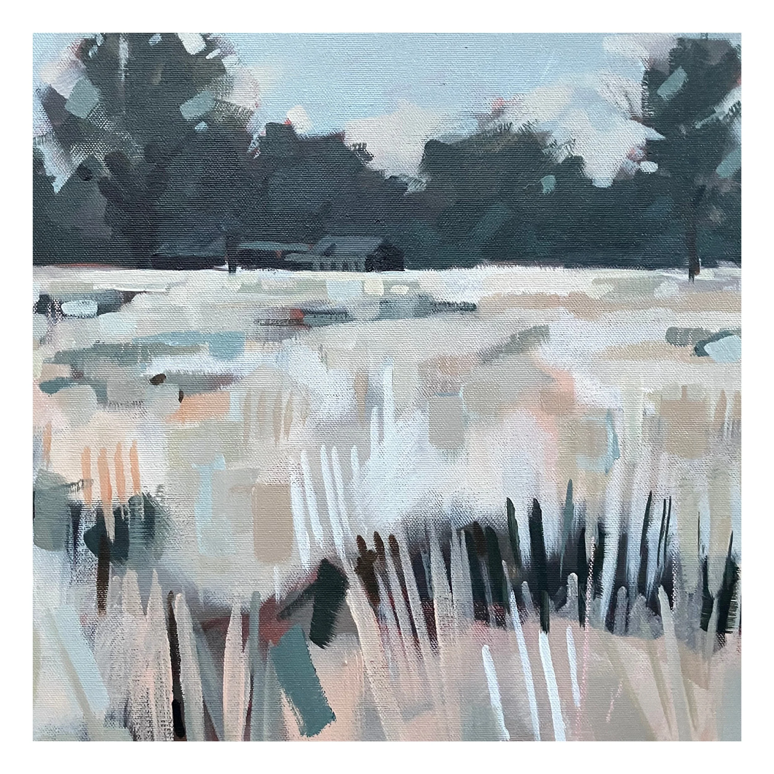 Winter pavilion, acrylic on canvas, 40x40cm