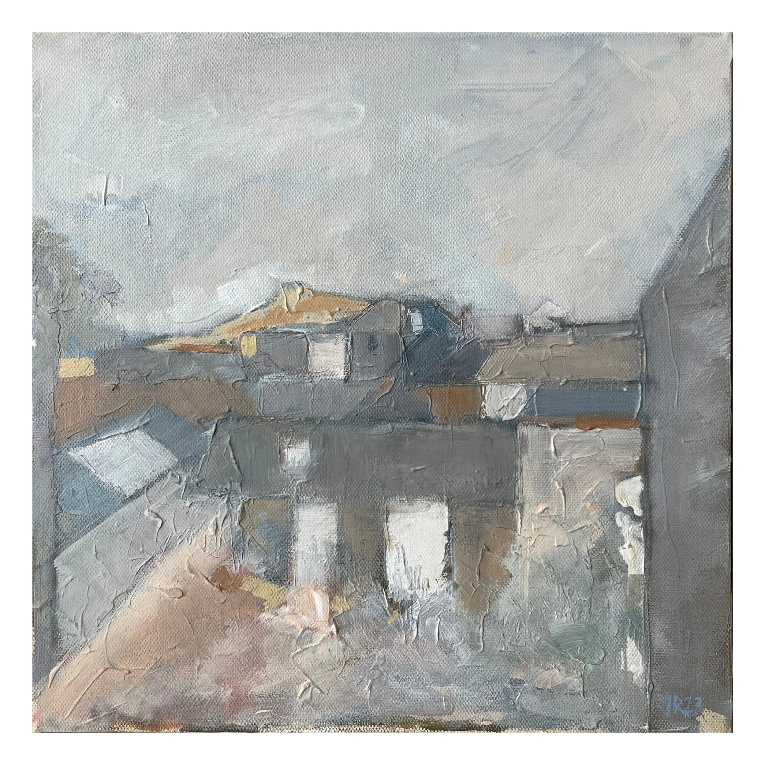 Rooftop chapel,  acrylic on canvas, 30x30cm