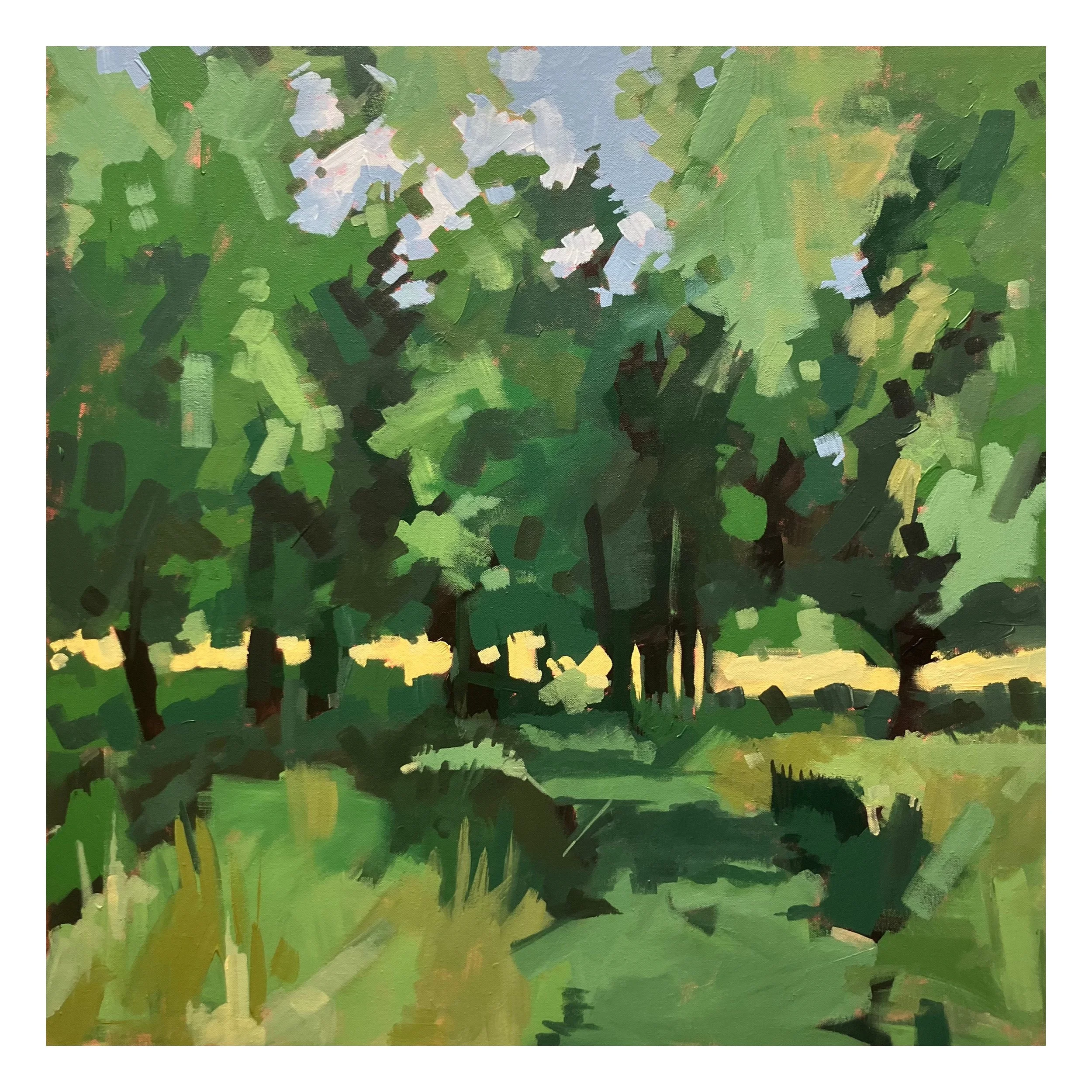 Green canopies, acrylic on canvas, 80x80cm