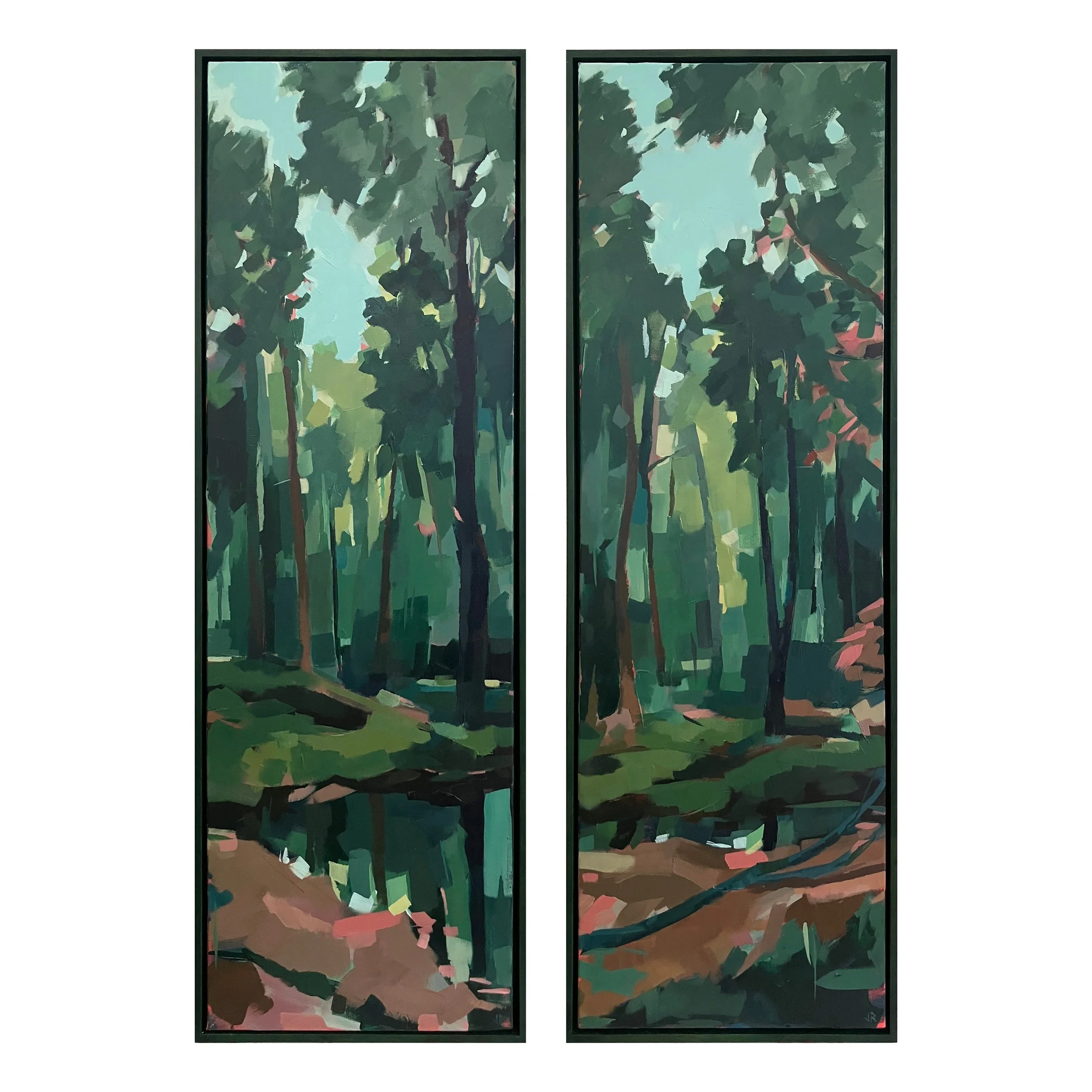 Turning leaves, acrylic on canvas, 120x40cm - AVAILABLE