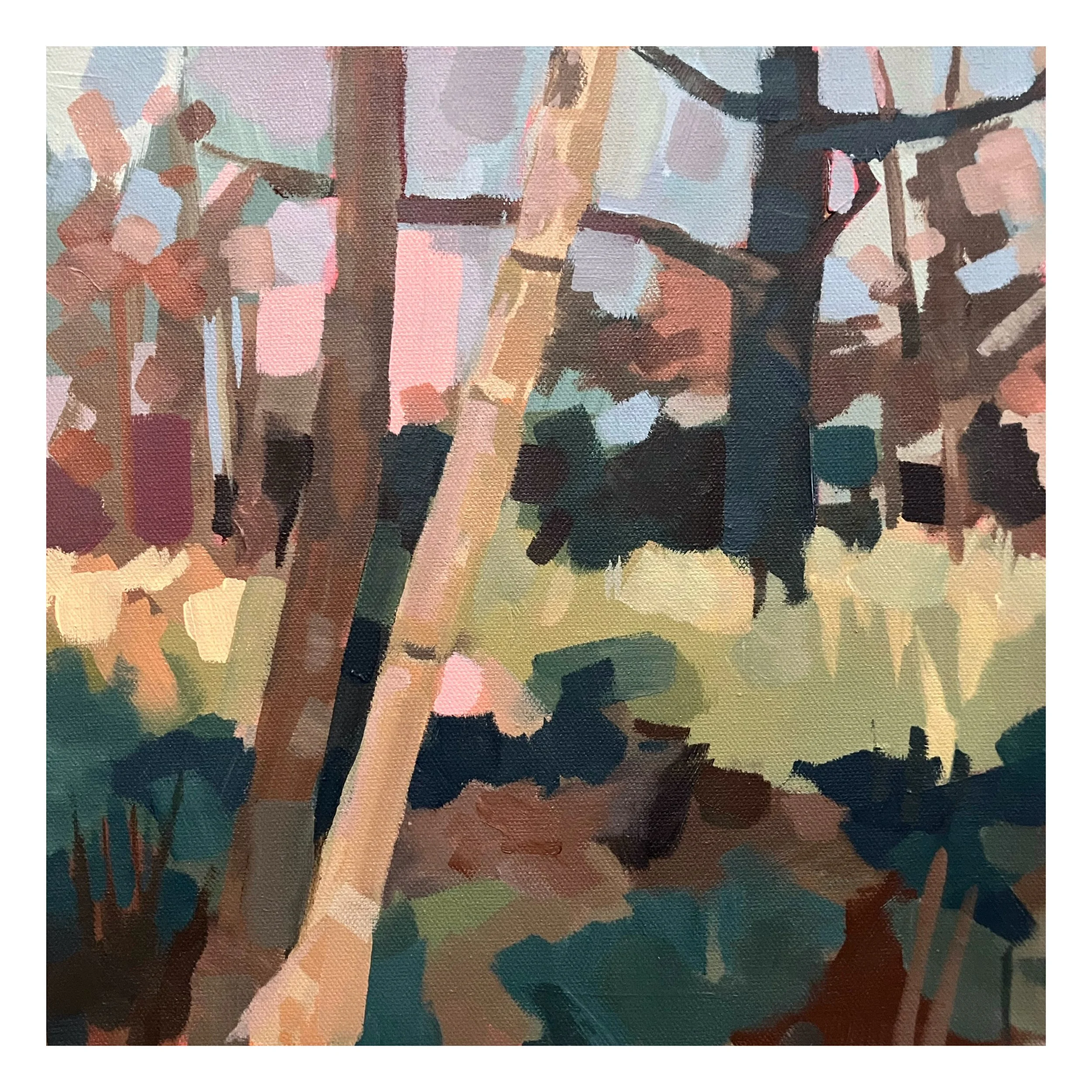 Pheasantry radiance, acrylic on canvas, 30x30cm