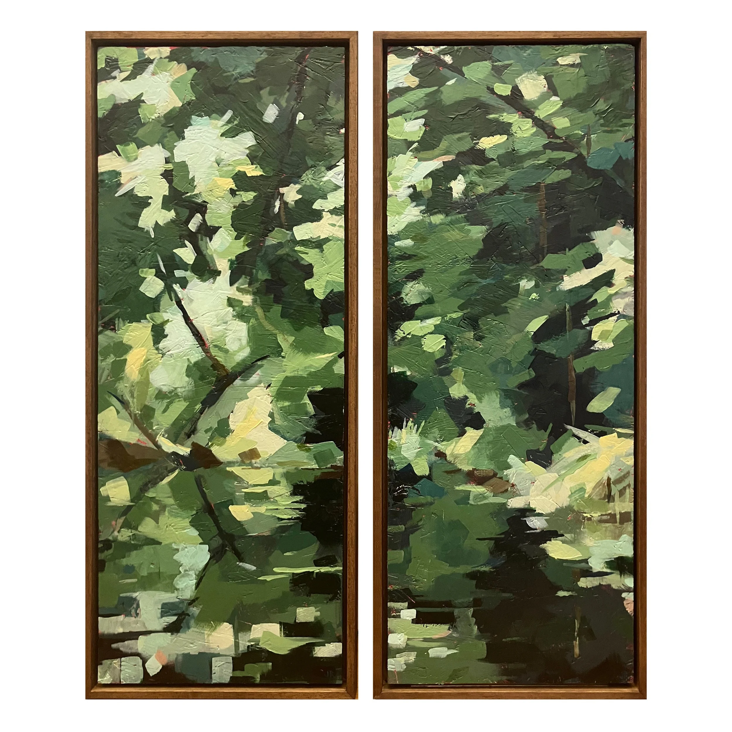  Diptych, acrylic on OSB board, 75x30cm each - COMMISSION