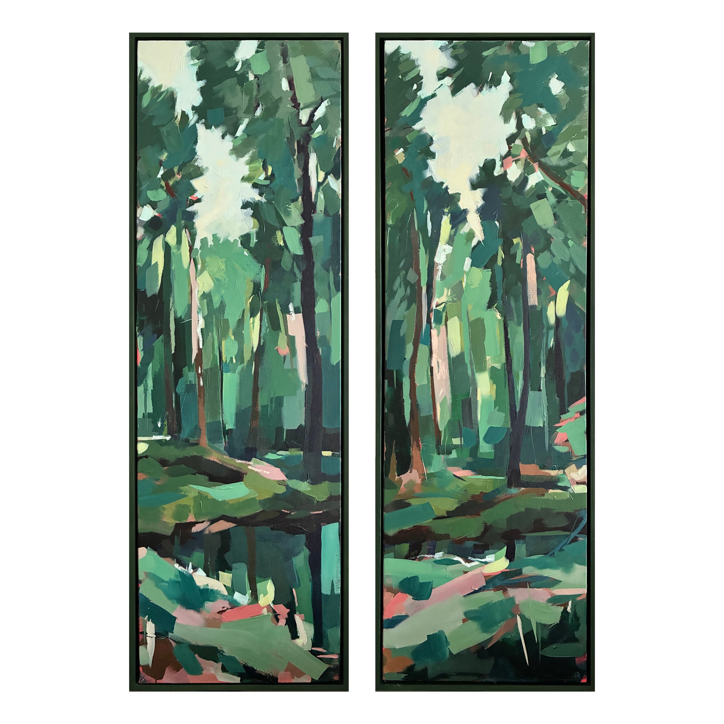 Turning leaves, acrylic on canvas, 120x40cm - AVAILABLE