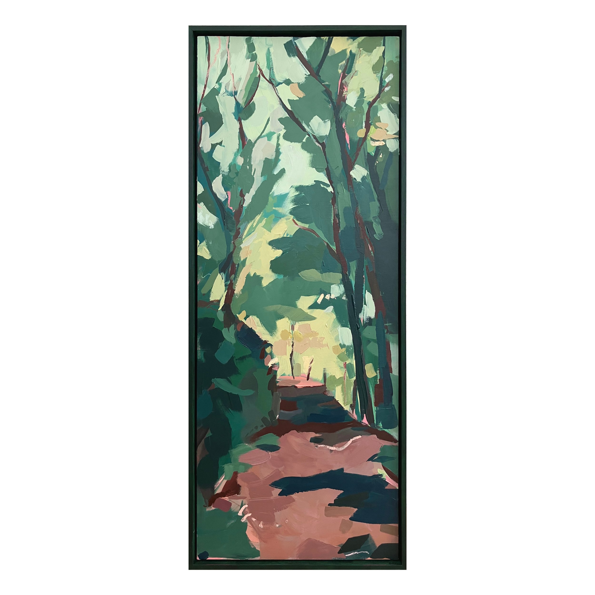 Dappling, acrylic on canvas, 100x40cm