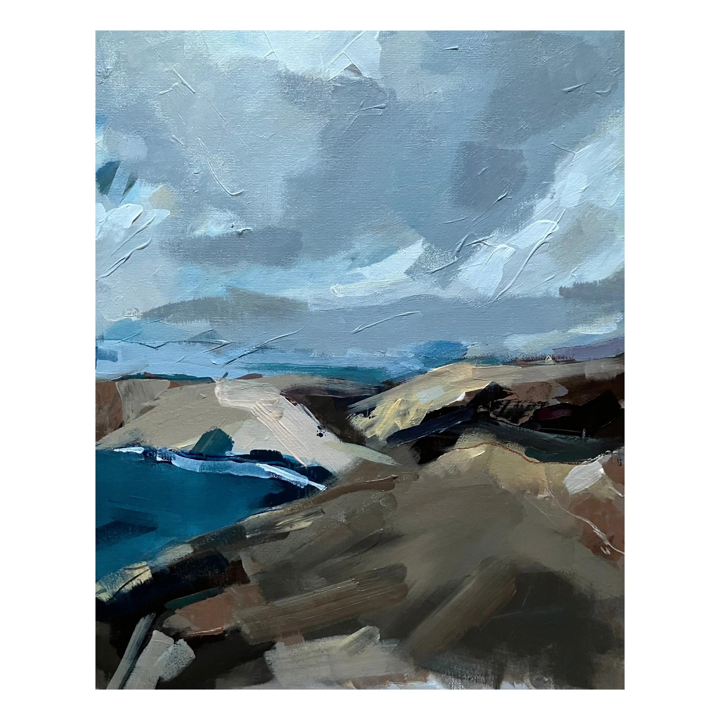 Cape Cornwall, acrylic on canvas, 40x40cm