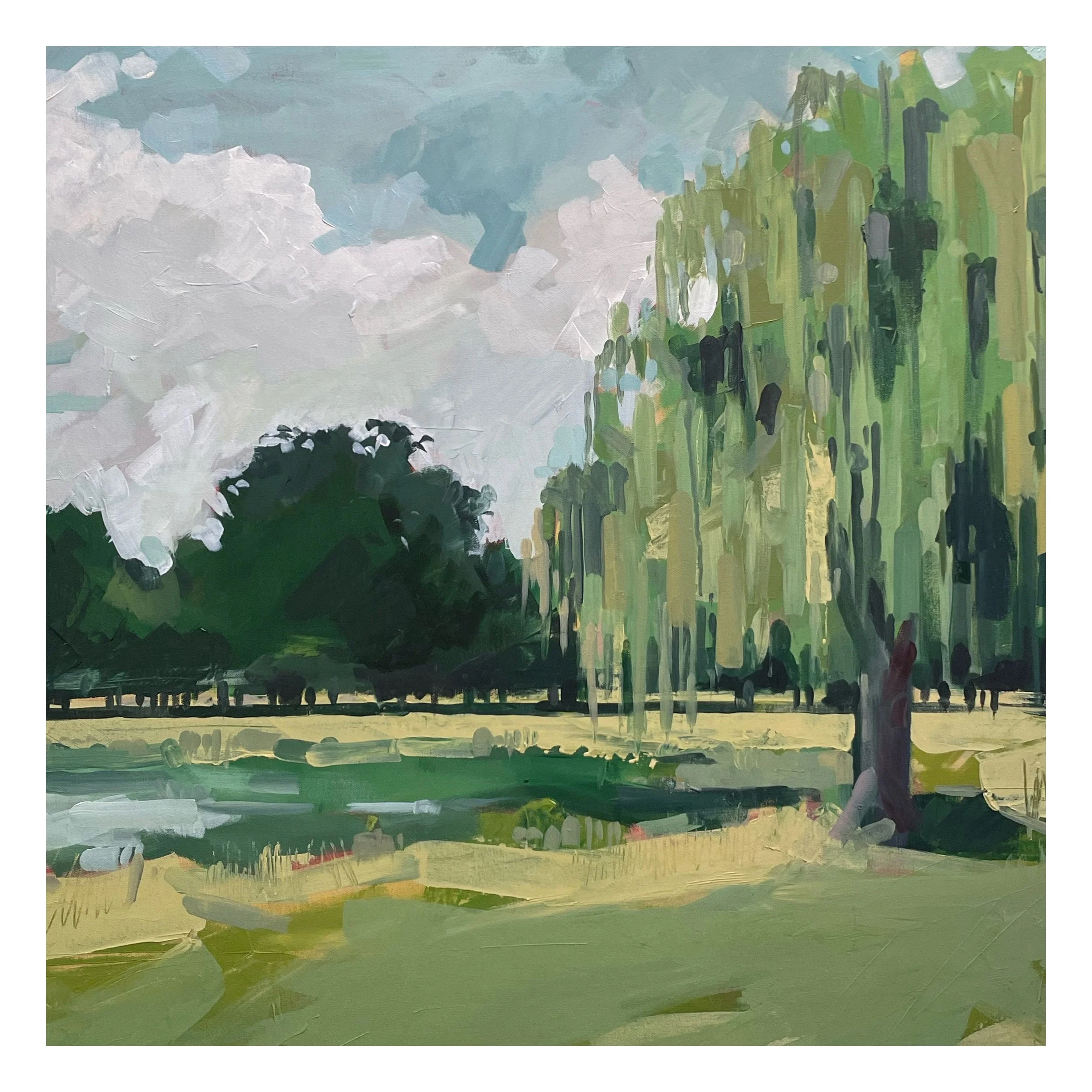 Bushy Weeps, acrylic on canvas, 100x100cm