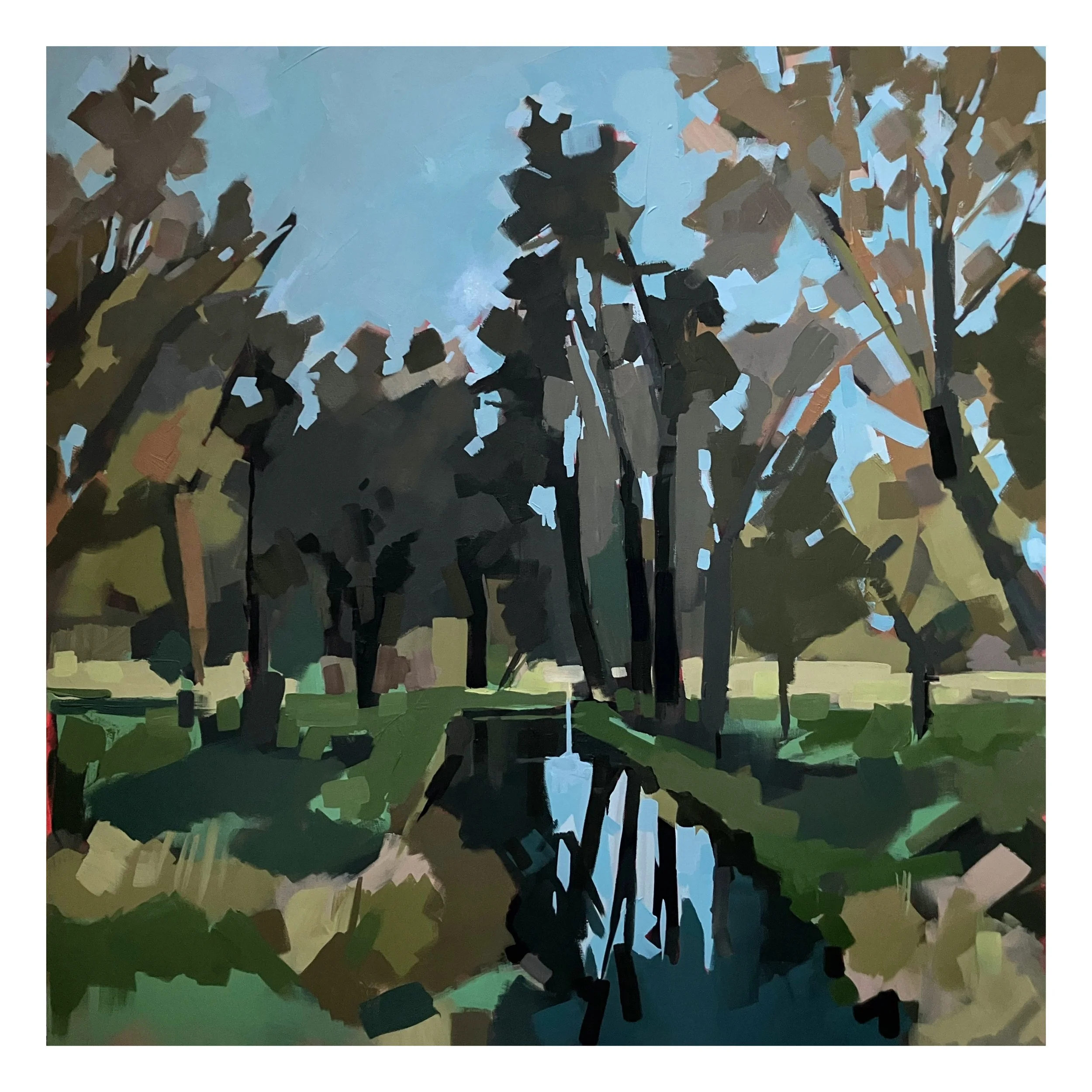 Autumn canopies, acrylic on canvas, 100x100cm