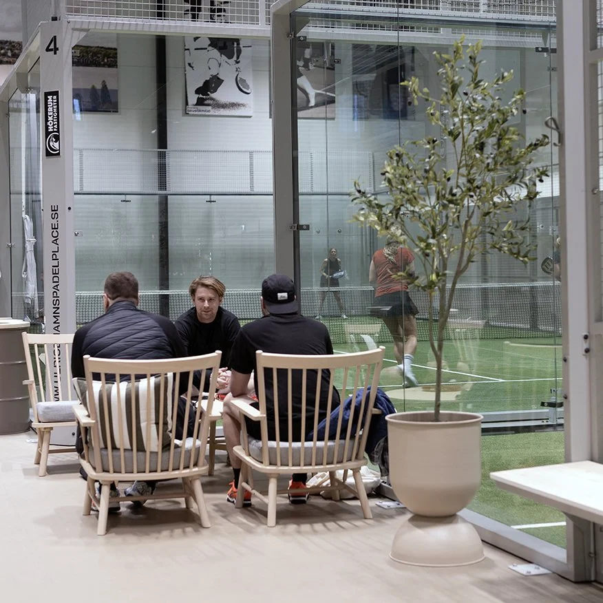 Lounge på Ulricehamns Padelplace vid Lassalyckan