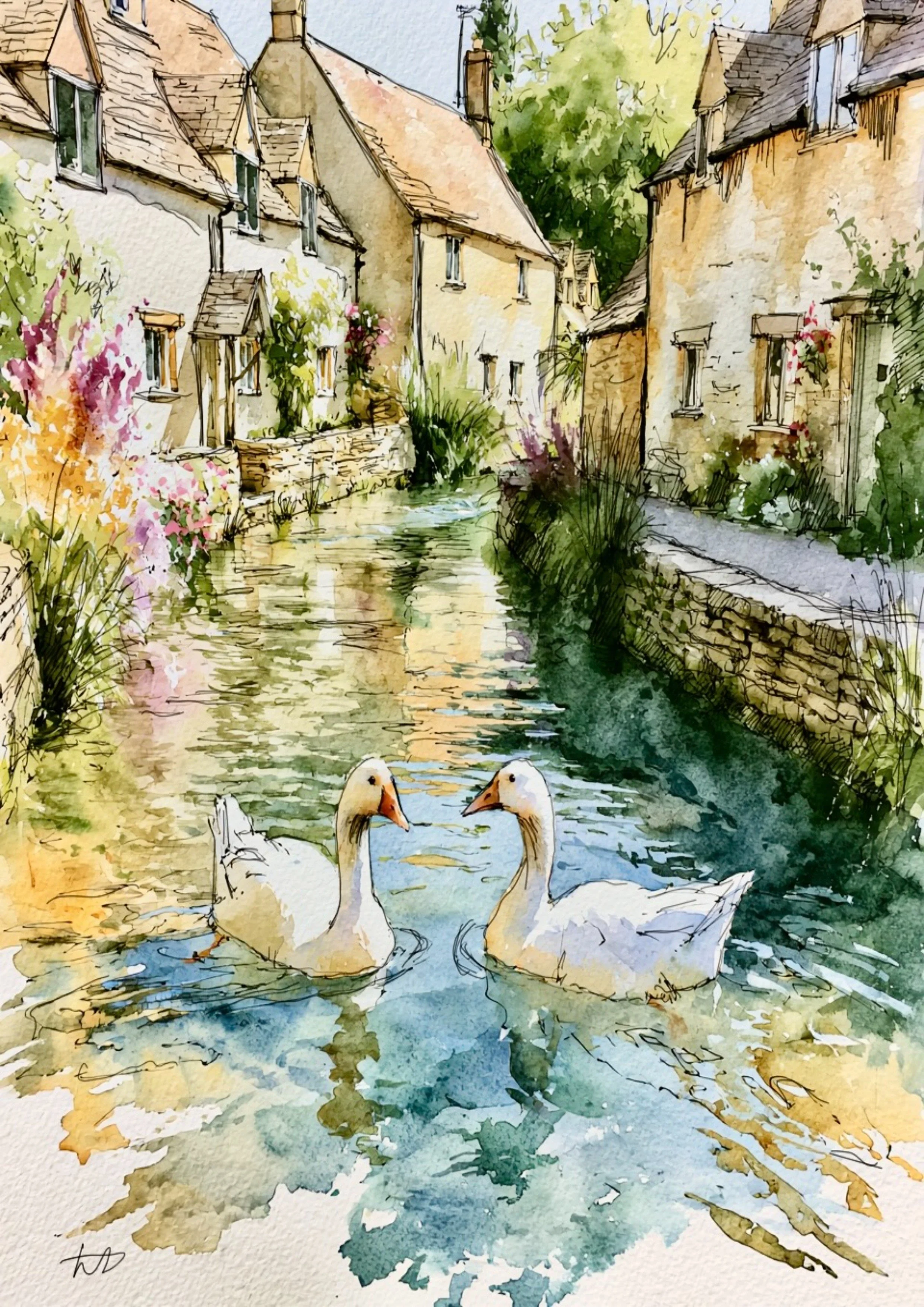 Bourton swans .jpg