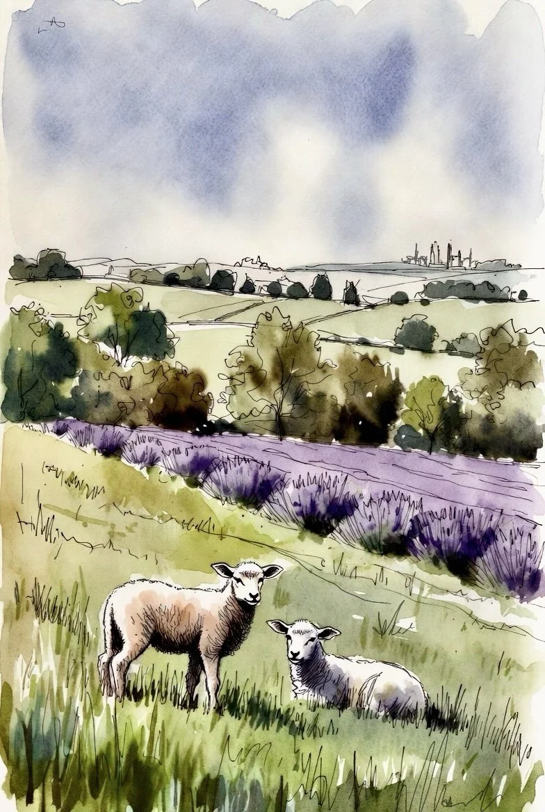 Lavender lambs