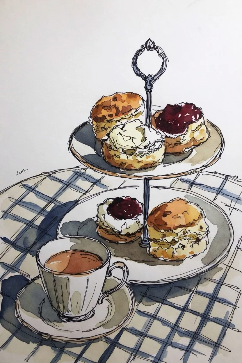 Cream tea for two