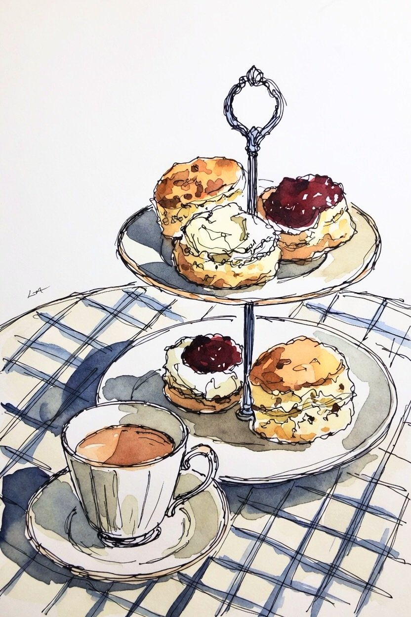 Cream tea for two