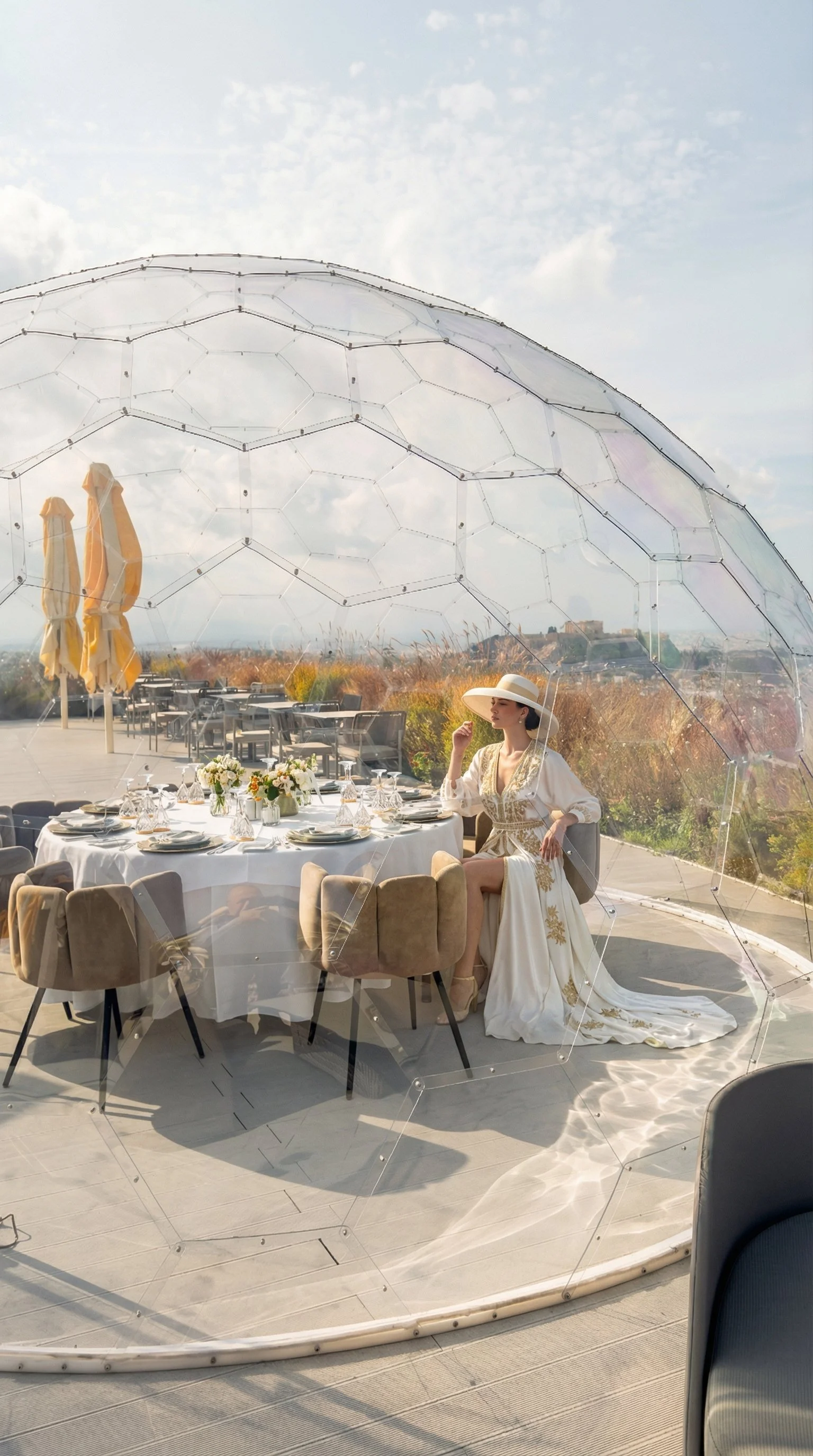 Dome dining Athens Lycabettus Hotel Rooftop