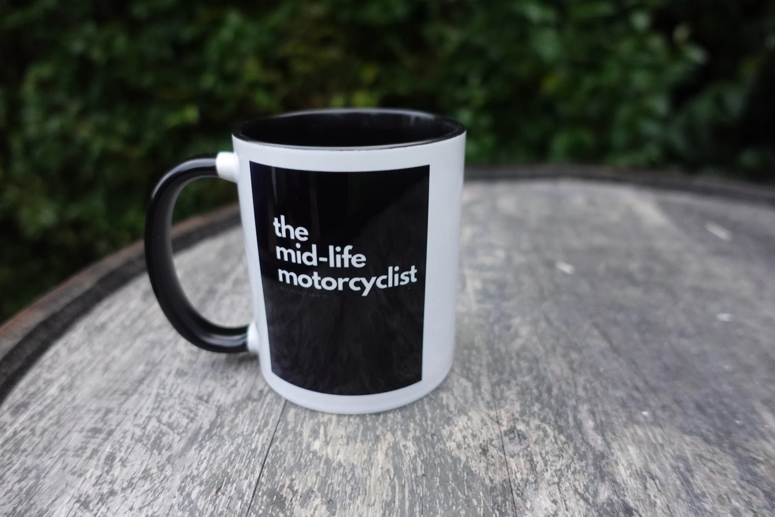 Two Toned Mug the mid-life motorcyclist