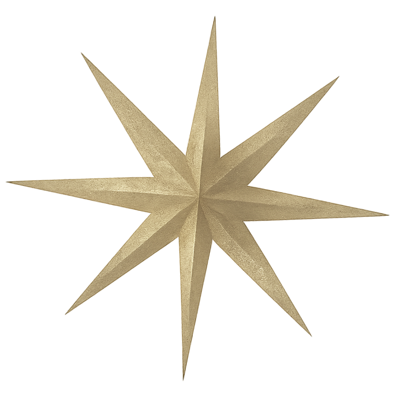 eight pointed gold star