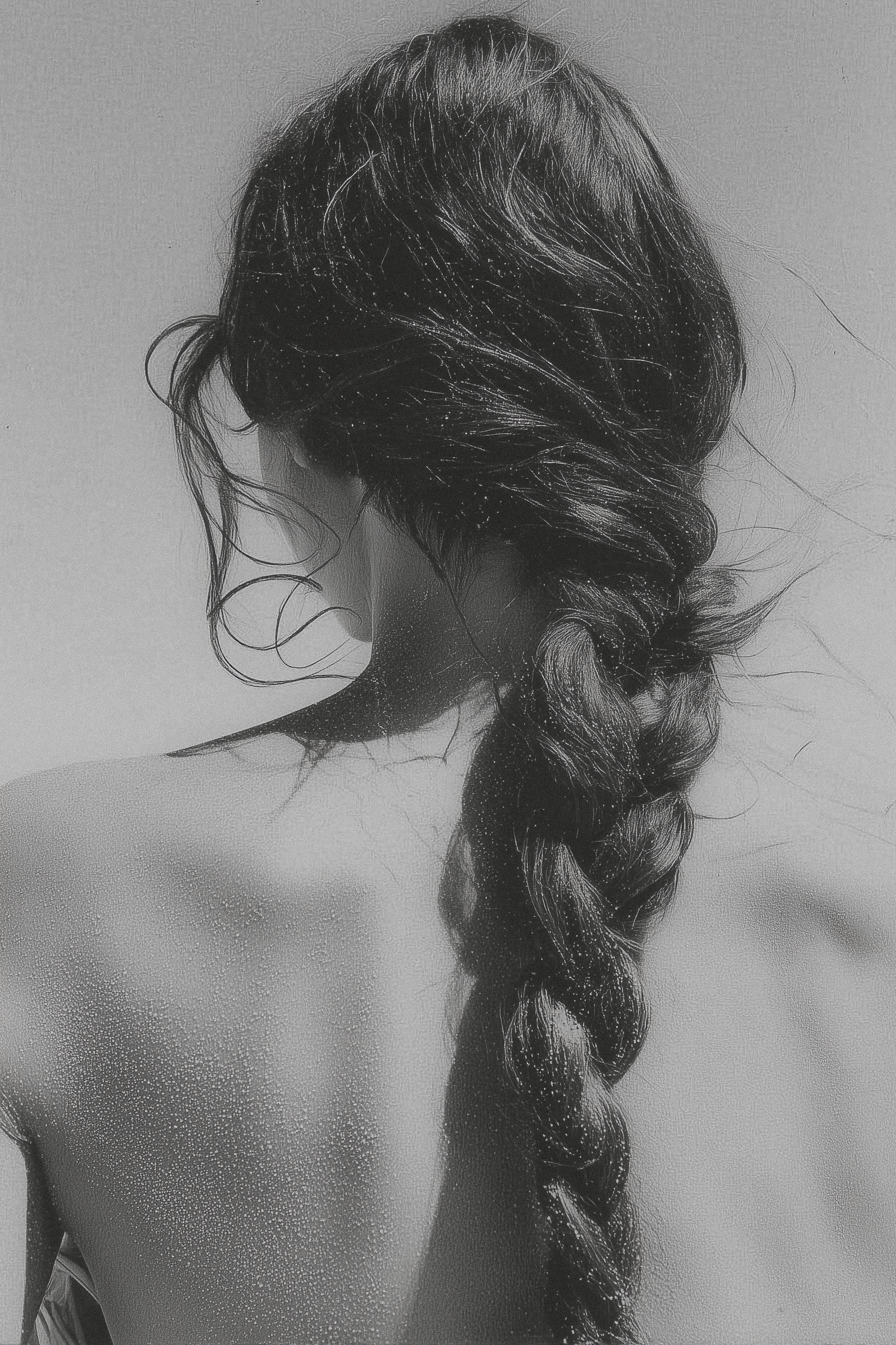 woman's back on beach