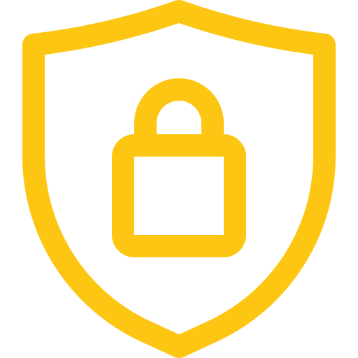Icône d'un bouclier avec une serrure au centre, symbolisant la sécurité ou la protection.