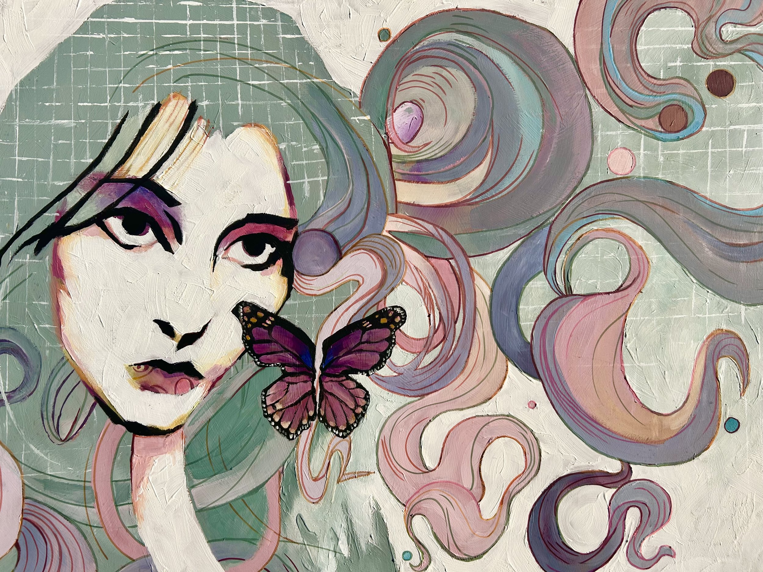 Traditional painting - Large scale on canvas - Simple objects