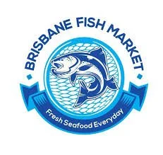 Brisbane Fish Market logo with a fish illustration and the tagline 'Fresh Seafood Everyday'.