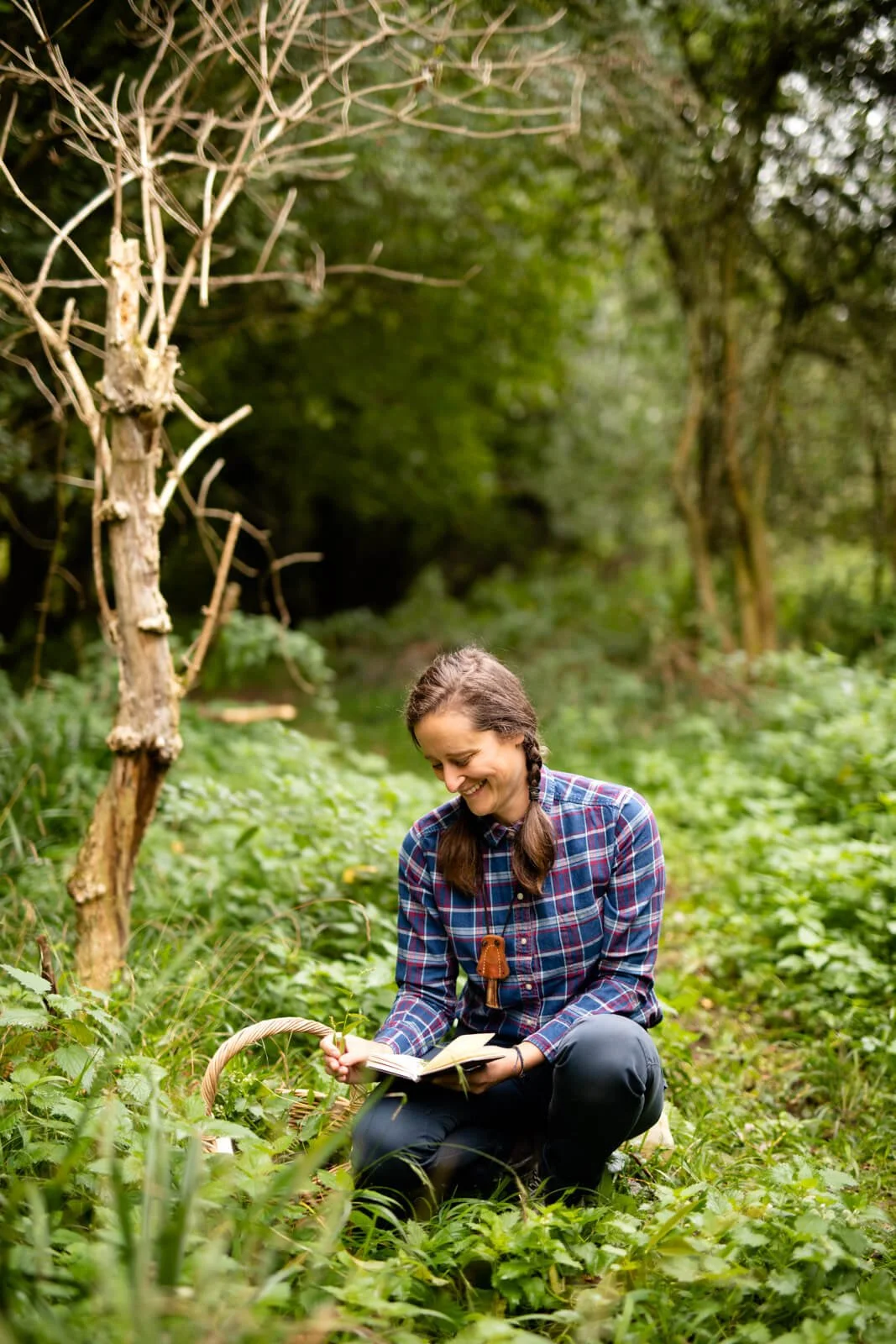 Naturalist, Emma Groves, Studying Plants, West Sussex