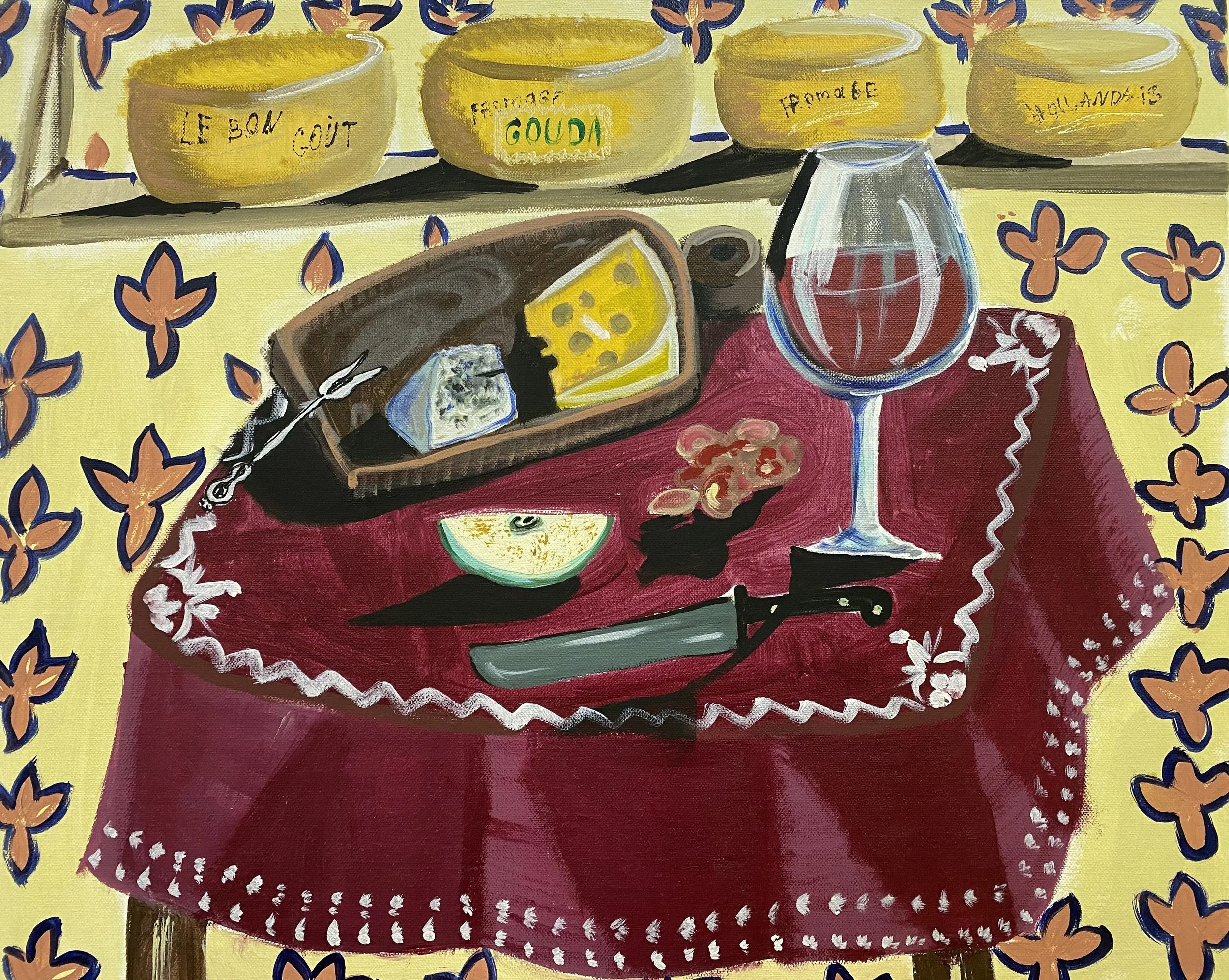 'ყველის დაფა', ტილო, აკრილი, 50X60..jpg