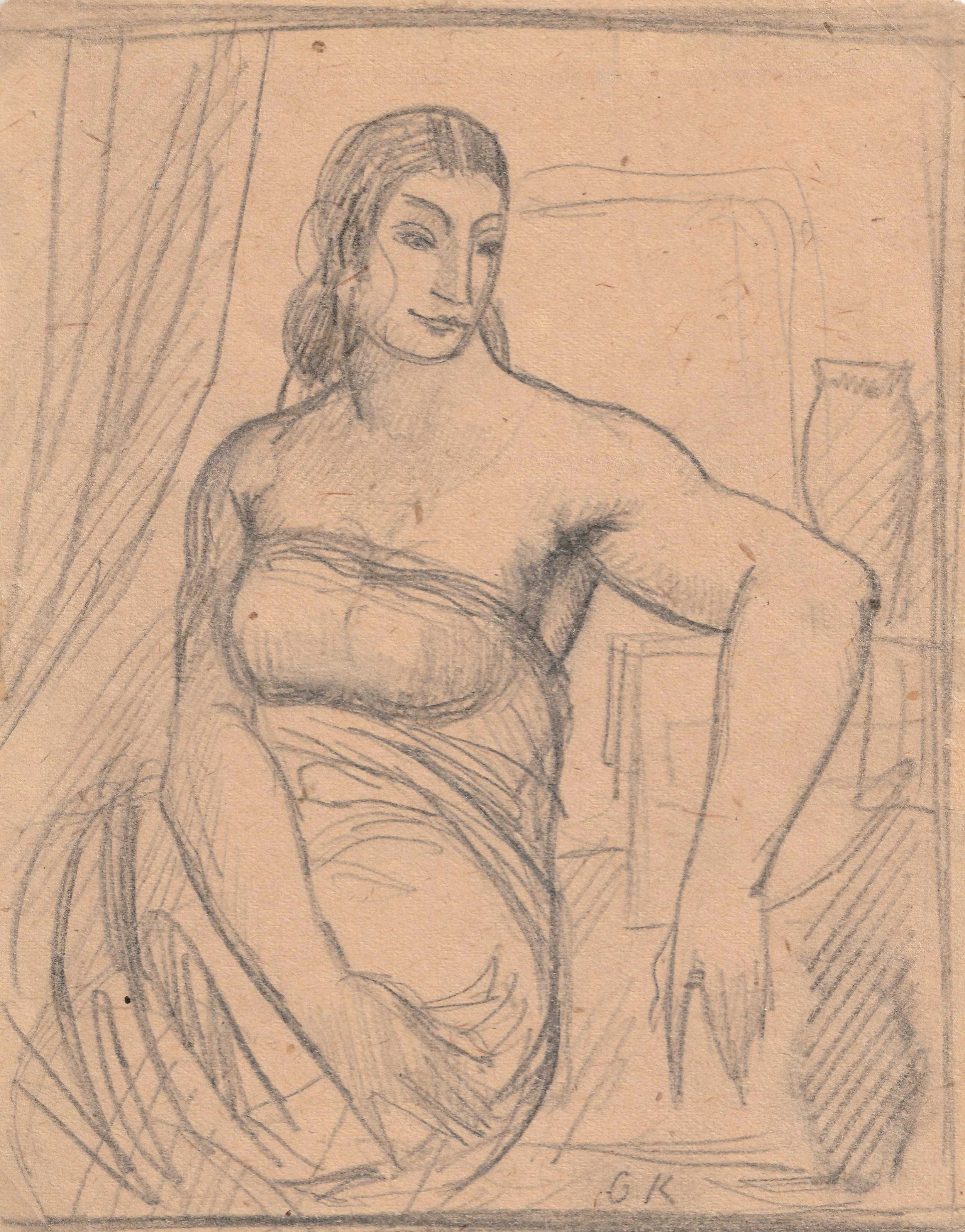 Sergo Kobuladze
WOMAN
Pencil on paper
17,4 x 13,1 cm.
1978