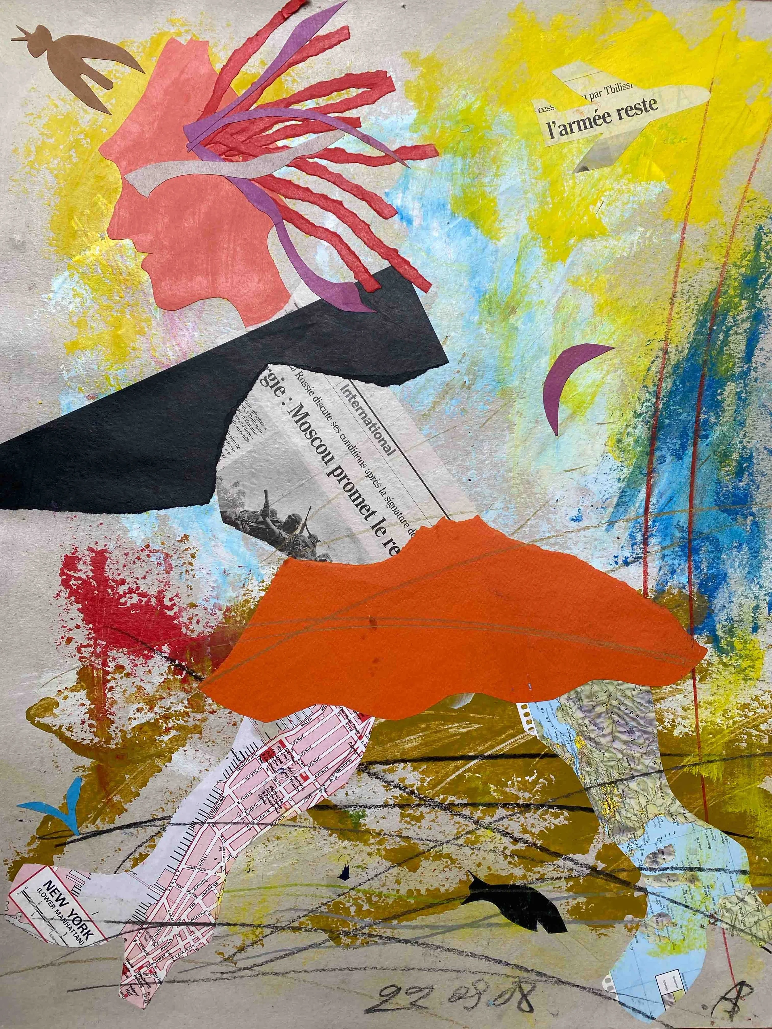UNTITLED, Mixed Media on Paper 64 x 50cm.