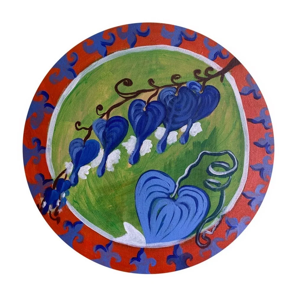 36. ''დიცენტრა სპექტაბილის'', ტილო, აკრილი, 40X40..jpg