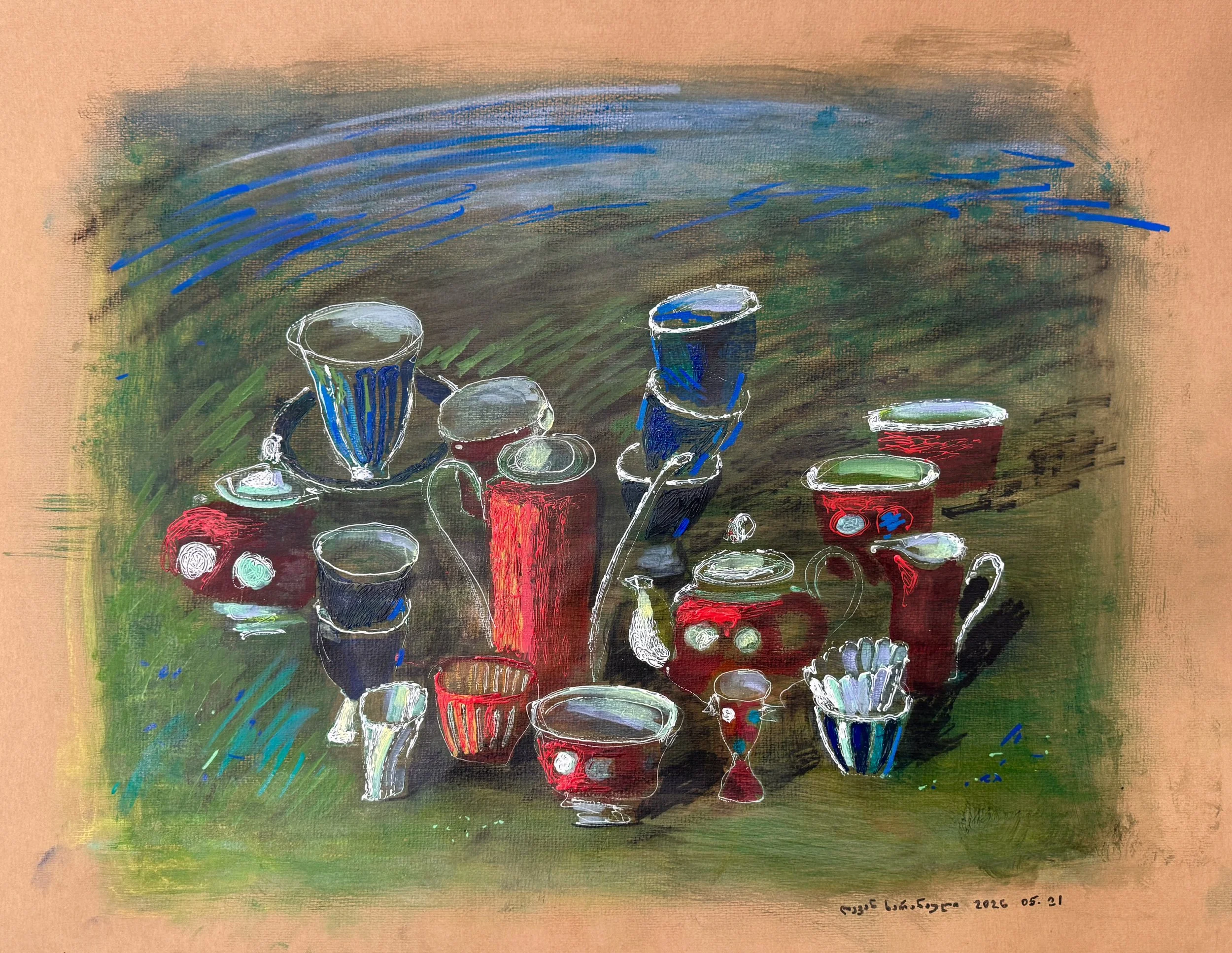 Still life,
Mixed media on paper,
50,5 x 65 cm
2026