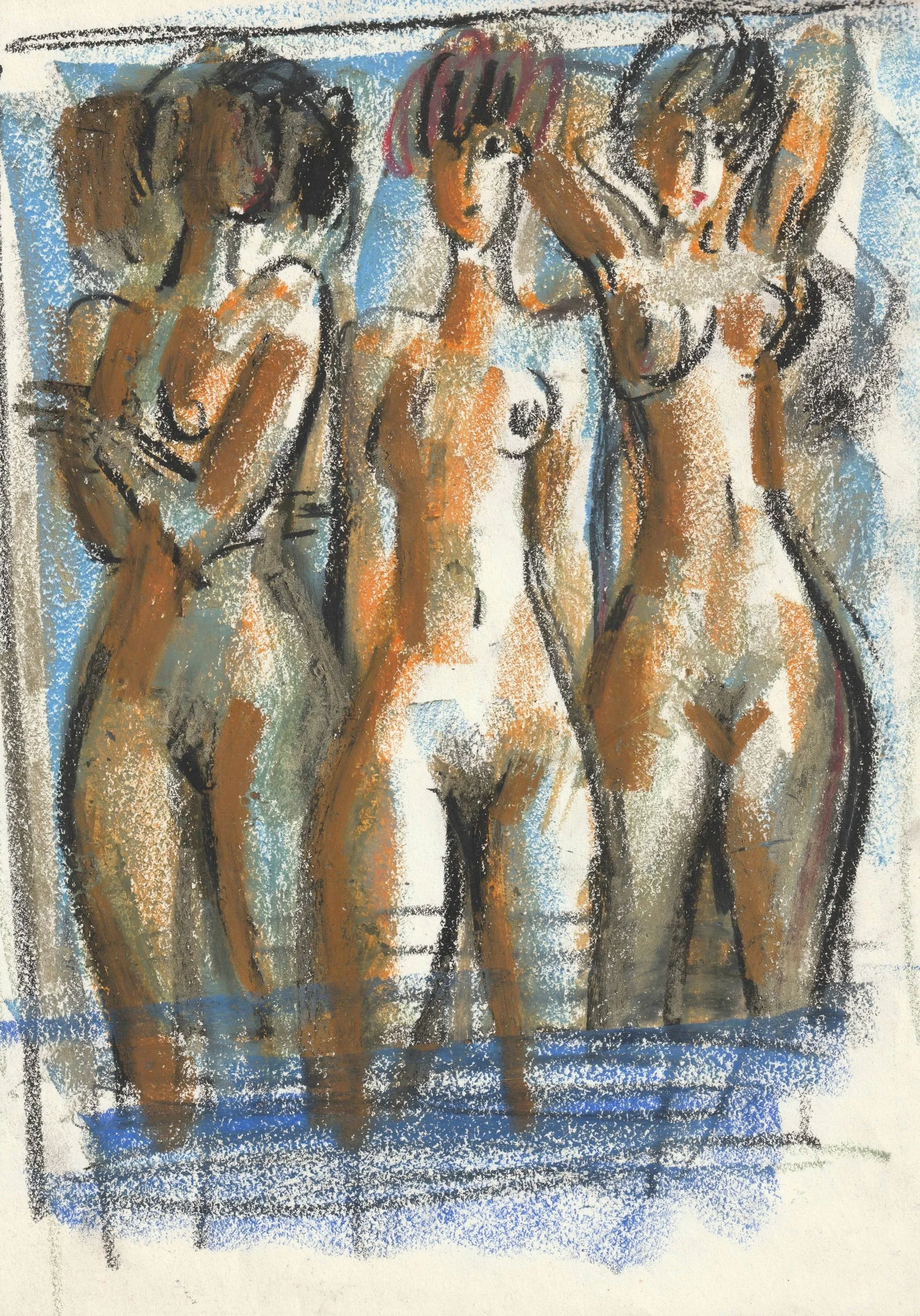 Tengiz Mirzashvili ‘Composition’ pastel on paper, 29.5 x 21 cm.
