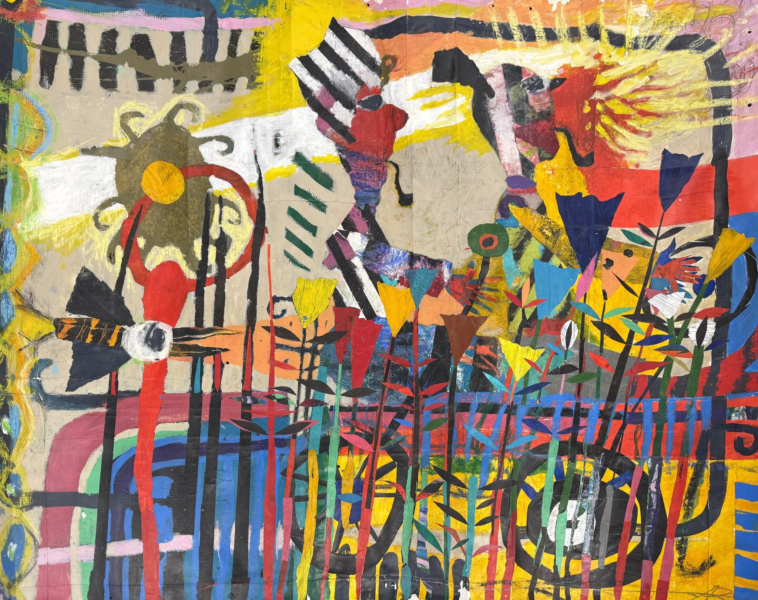 UNTITLED, Paper, Collage, Tempera, 125 x 155 cm.