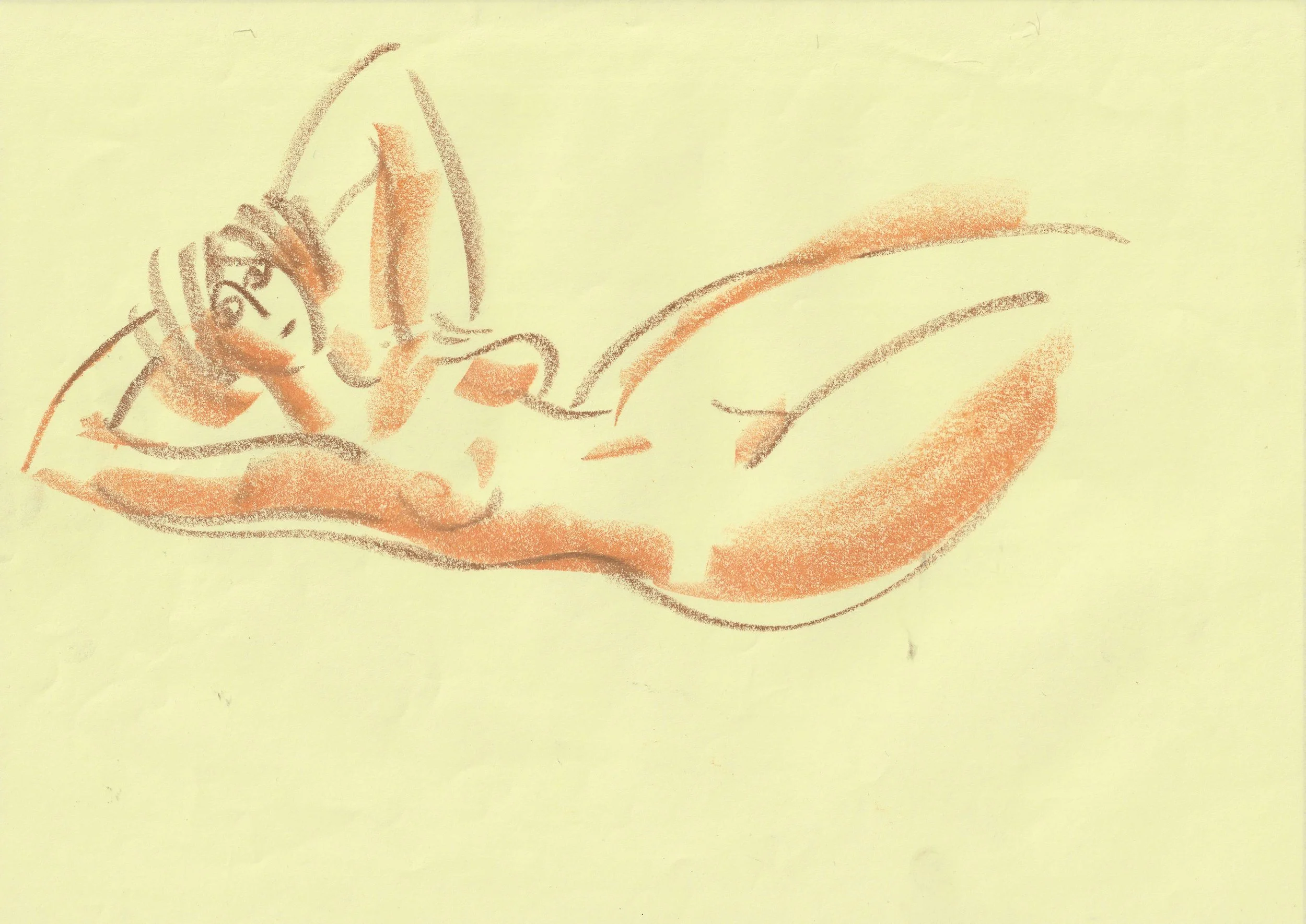 Tengiz Mirzashvili ‘Composition’ pastel on paper, 21 x 29,5 cm.