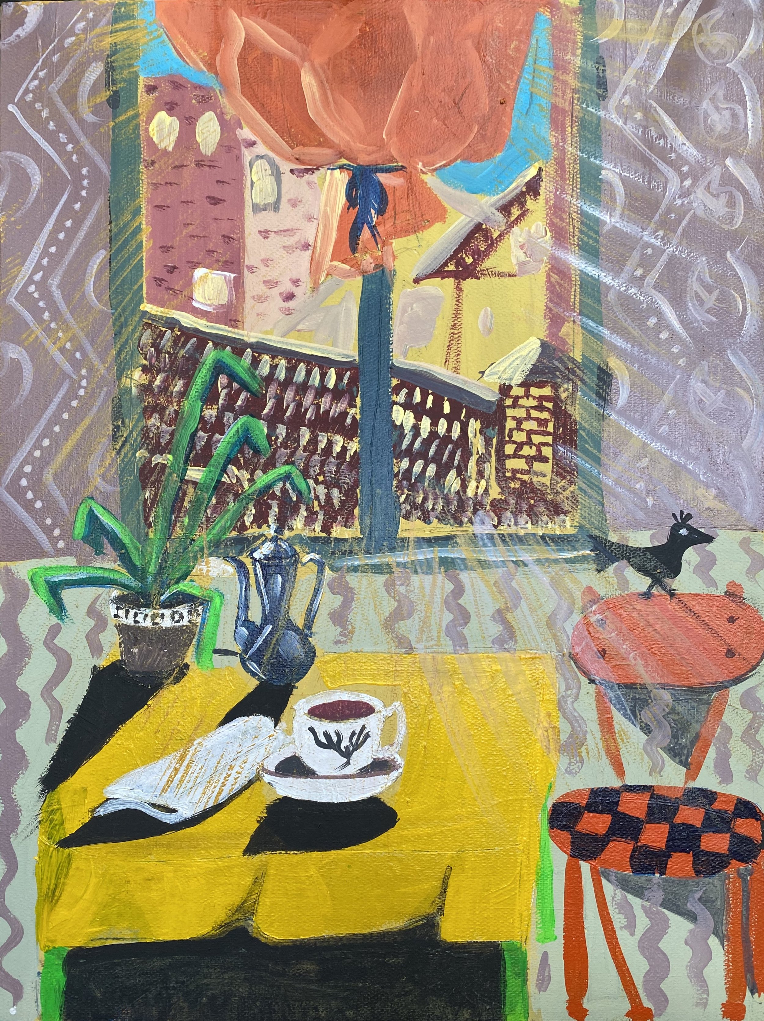 19. ''სტაფილოსფერი სკამი'' , ტილო, აკრილი, 40X30..jpg