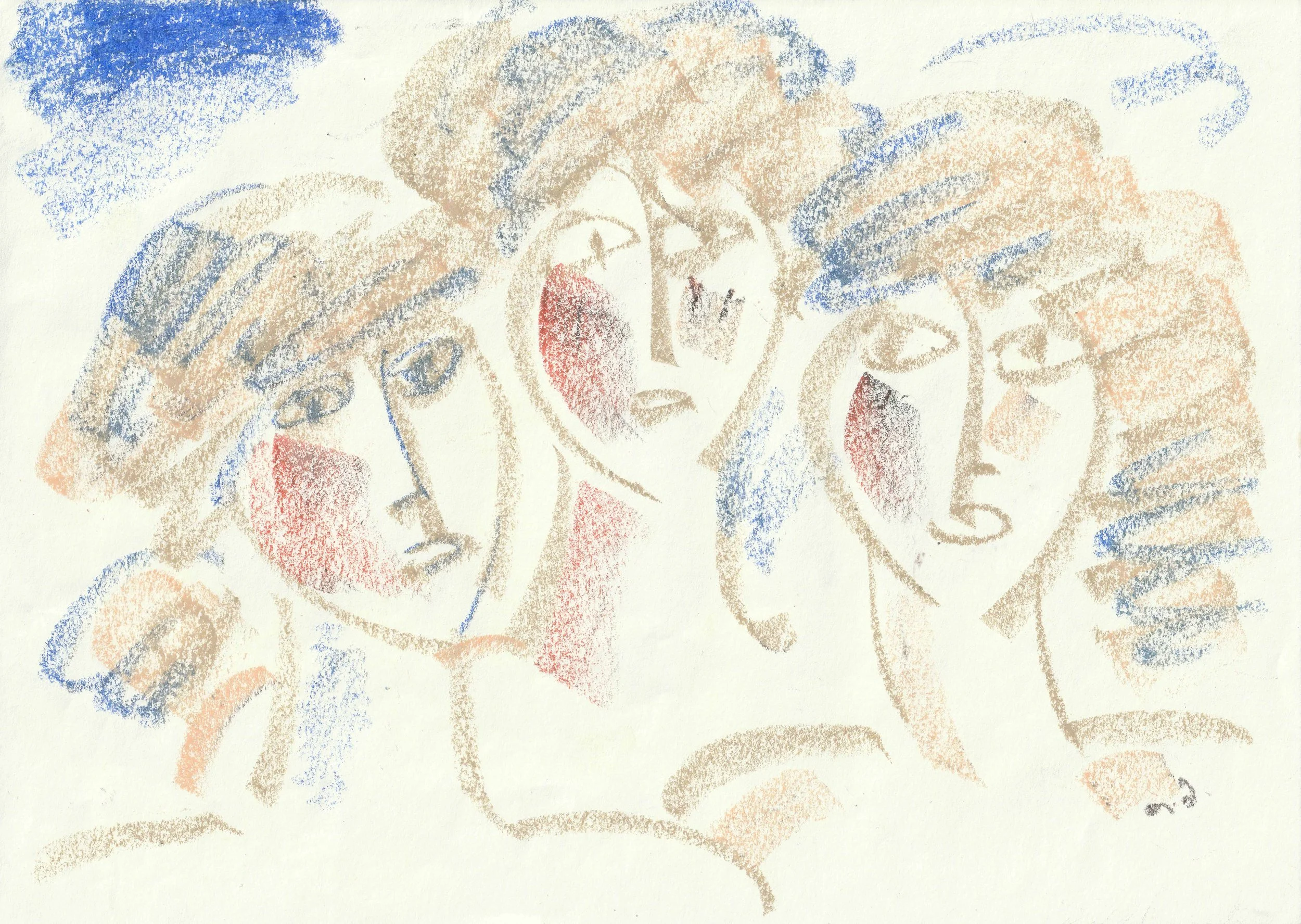 Tengiz Mirzashvili ‘Composition’ pastel on paper, 21 x 29,5 cm.