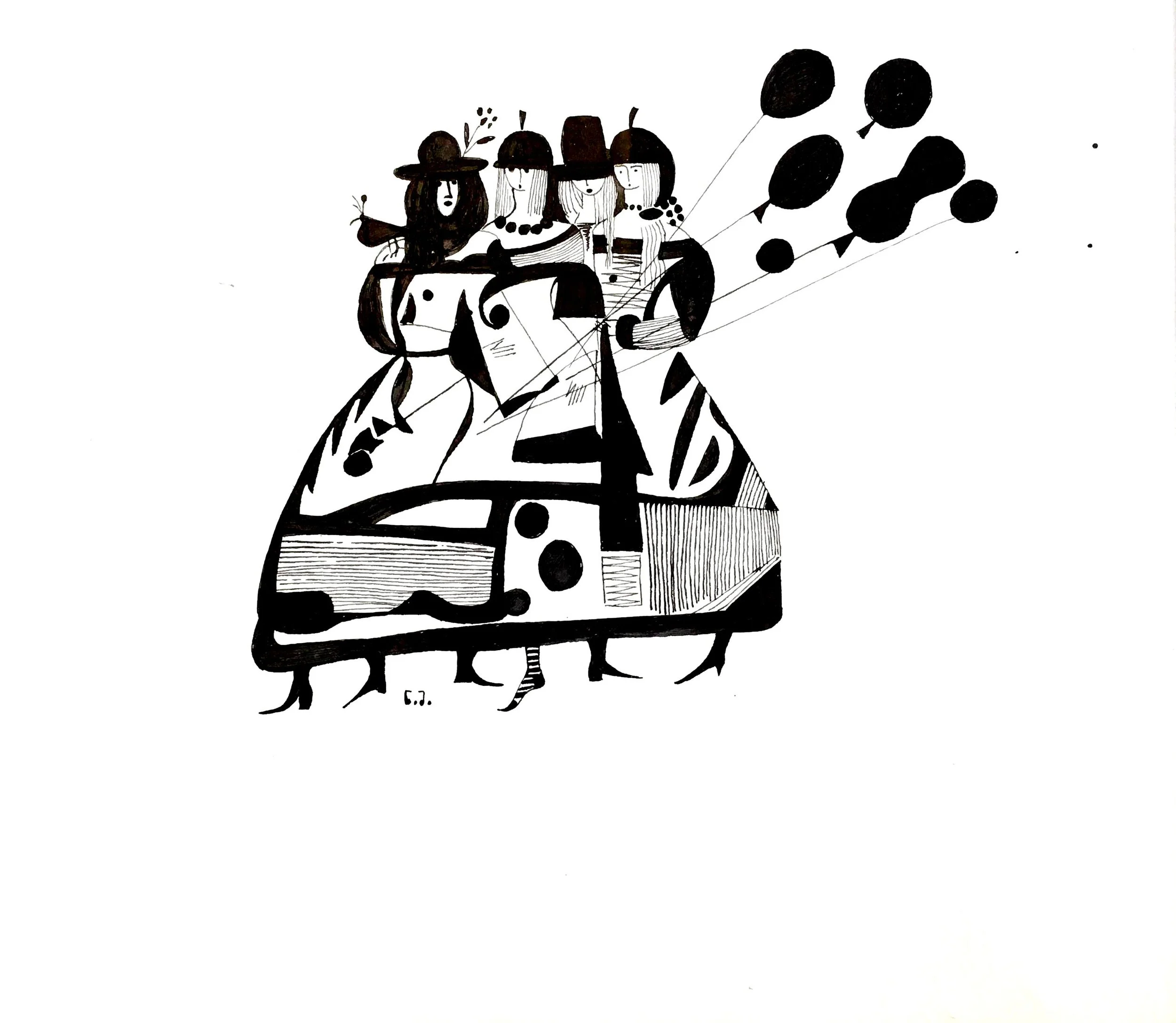 LADIES WITH BALLOONS