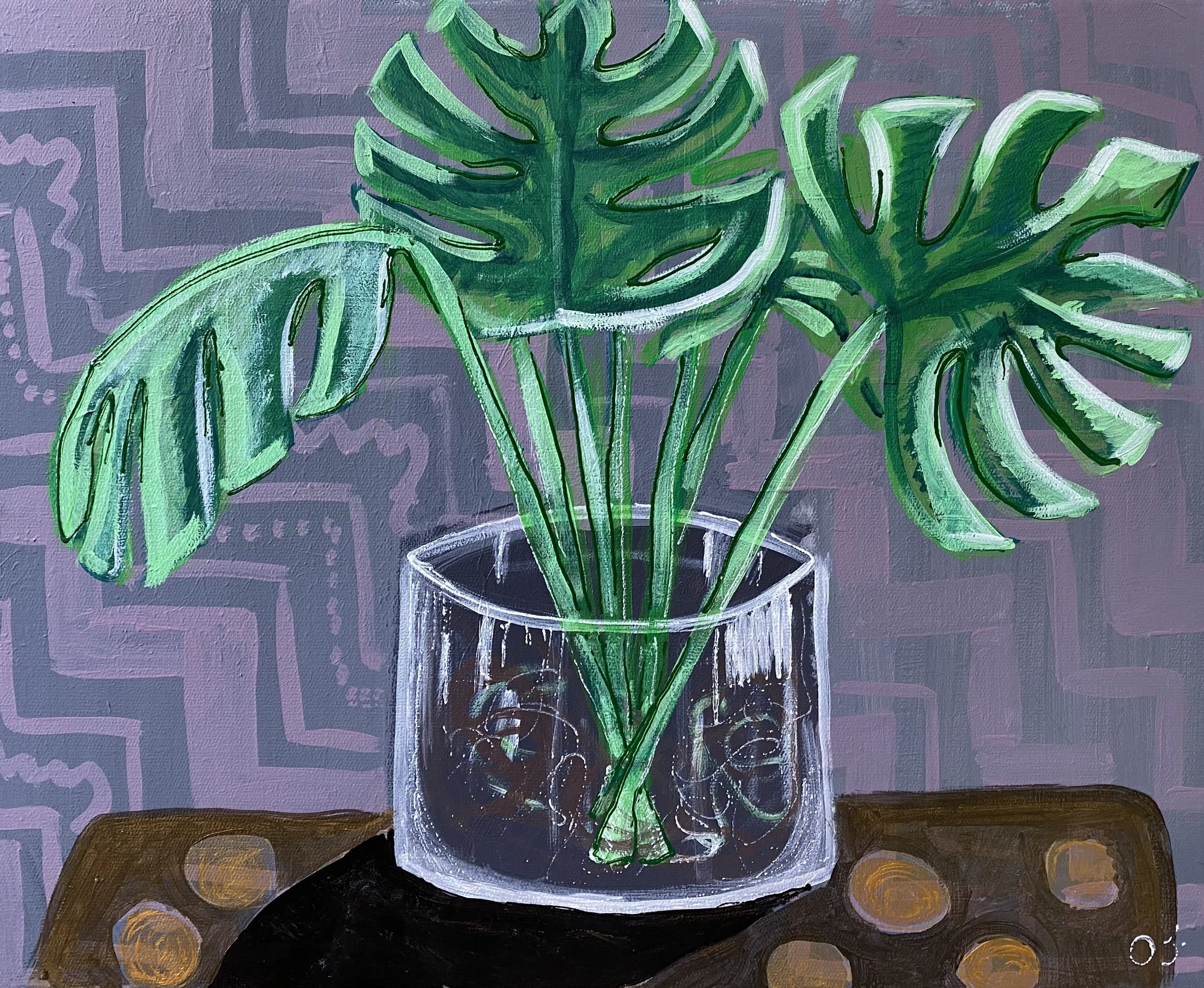 'მონსტერა', ტილო, აკრილი,40X50..jpg