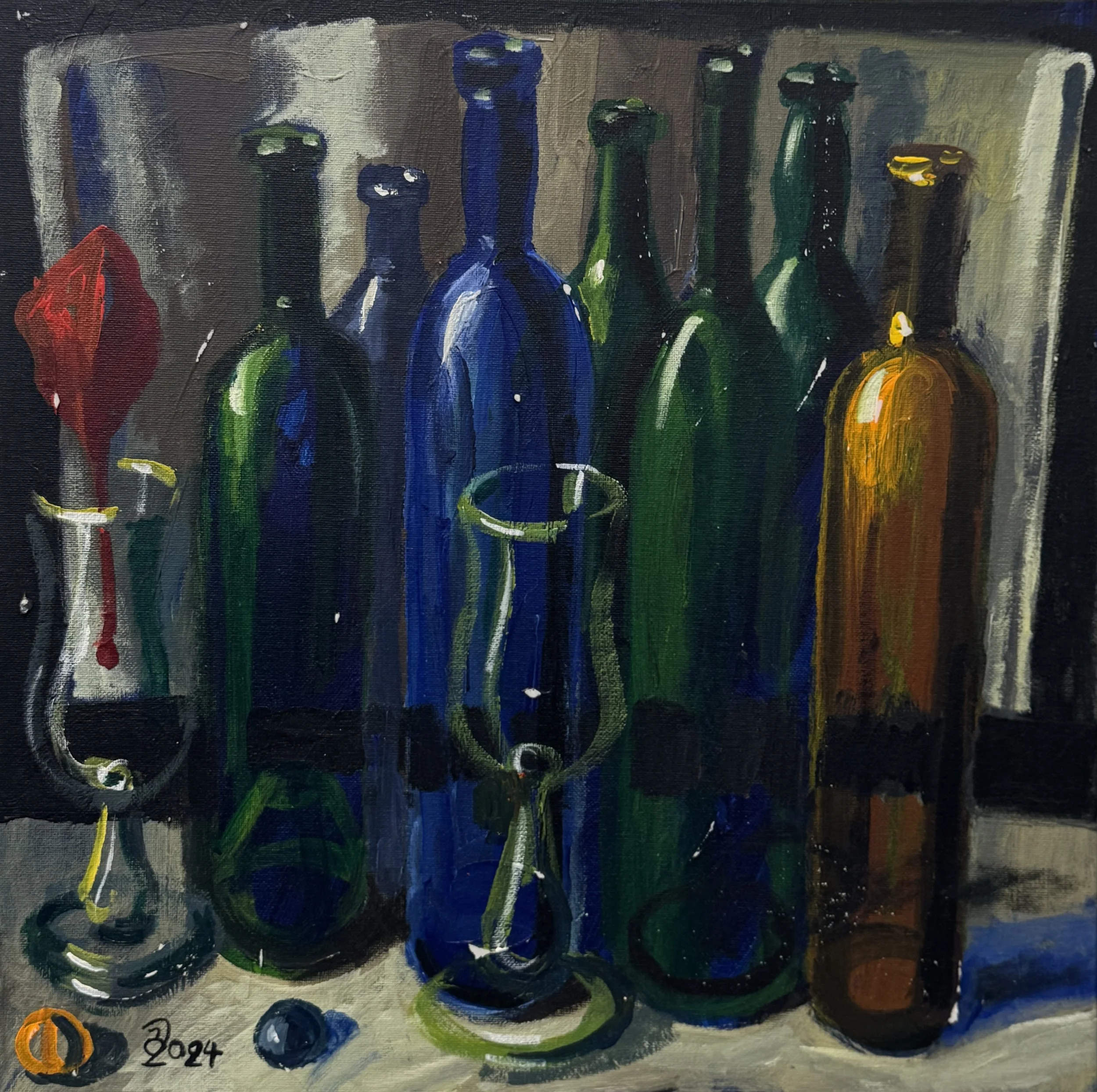 STILL LIFE WITH BOTTLES