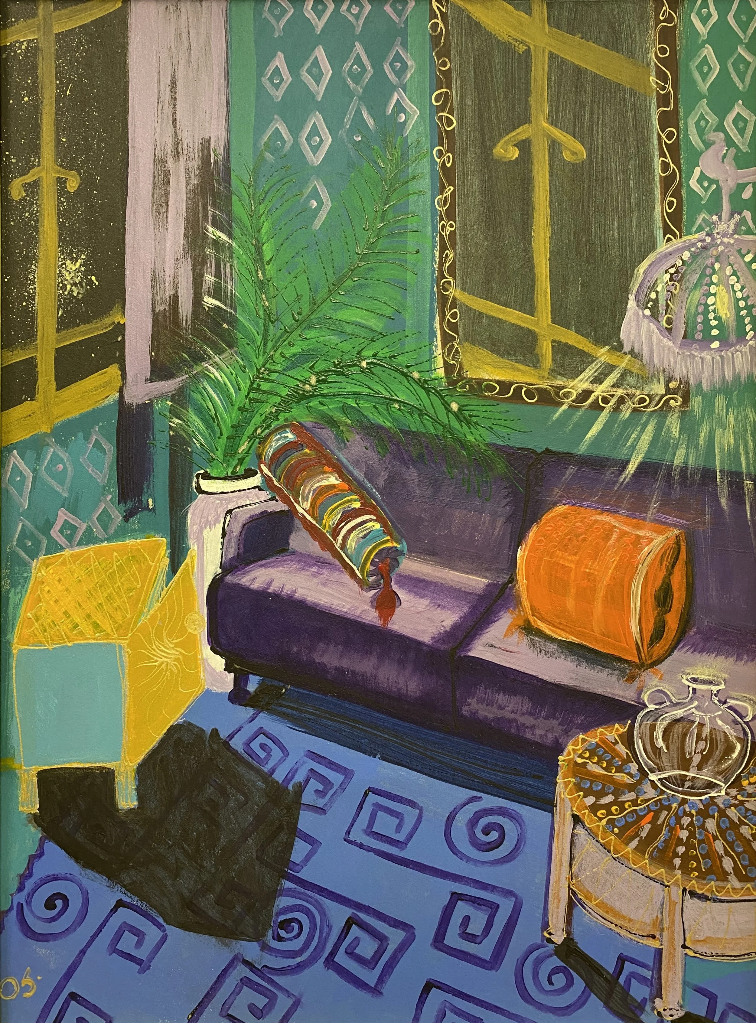 'ბალიშები', მუყაო, აკრილი, 49X36..jpg