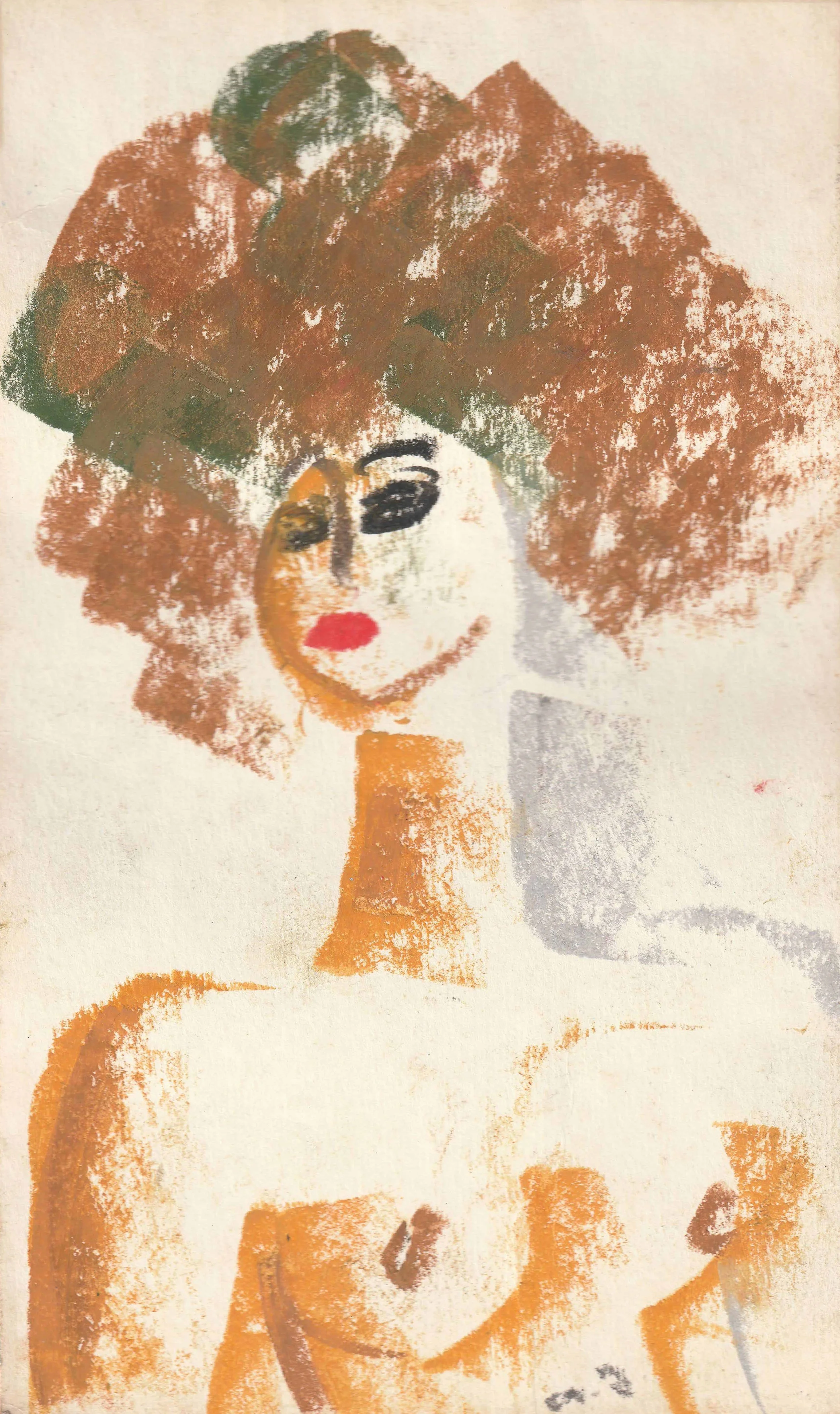 Tengiz Mirzashvili ‘Composition’ pastel on paper, 20 x 11 cm.