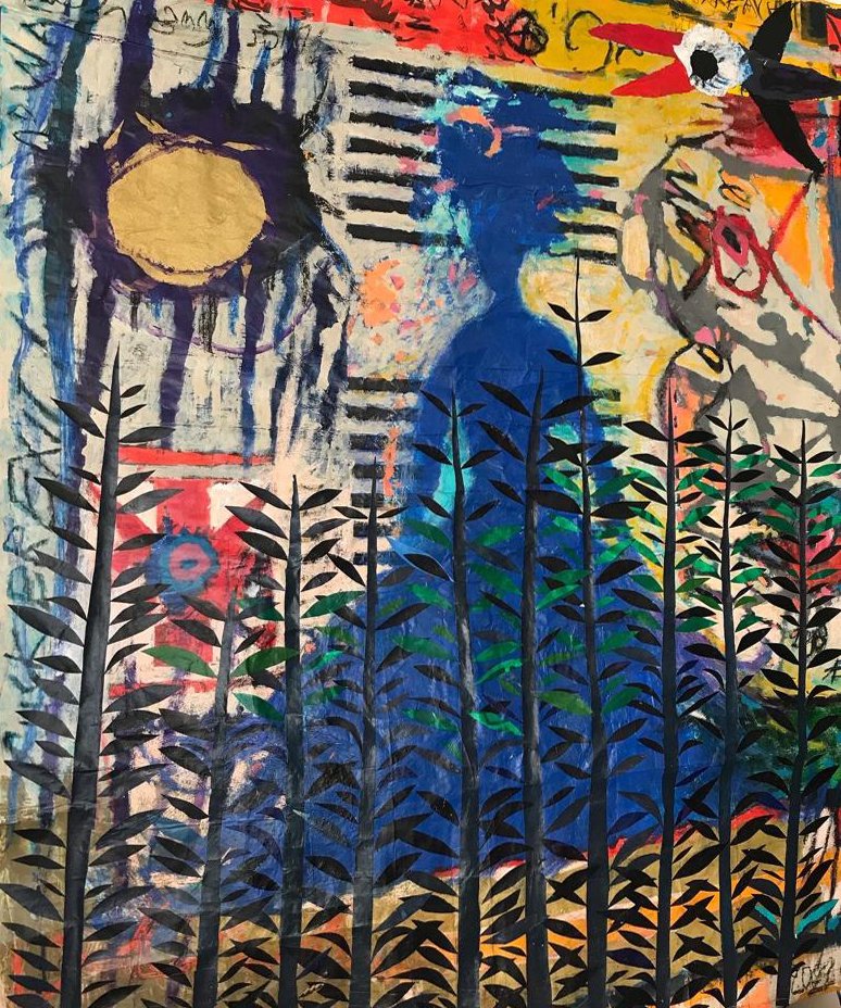 Anri Basilaia ‘Composition’, Mixed Media on Paper, 168X140 cm.