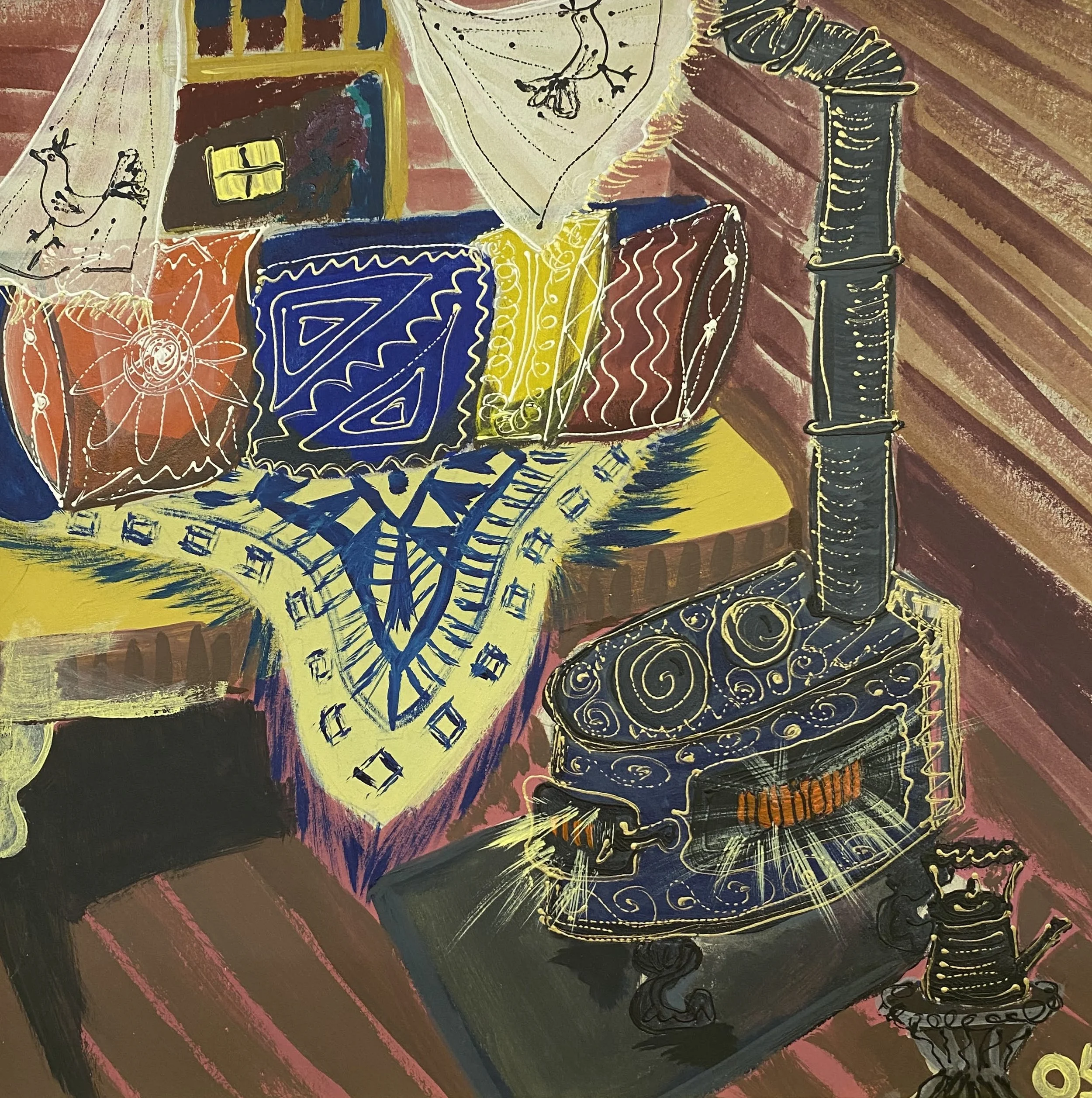 'ღუმელი', მუყაო, აკრილი, 34X34..jpg