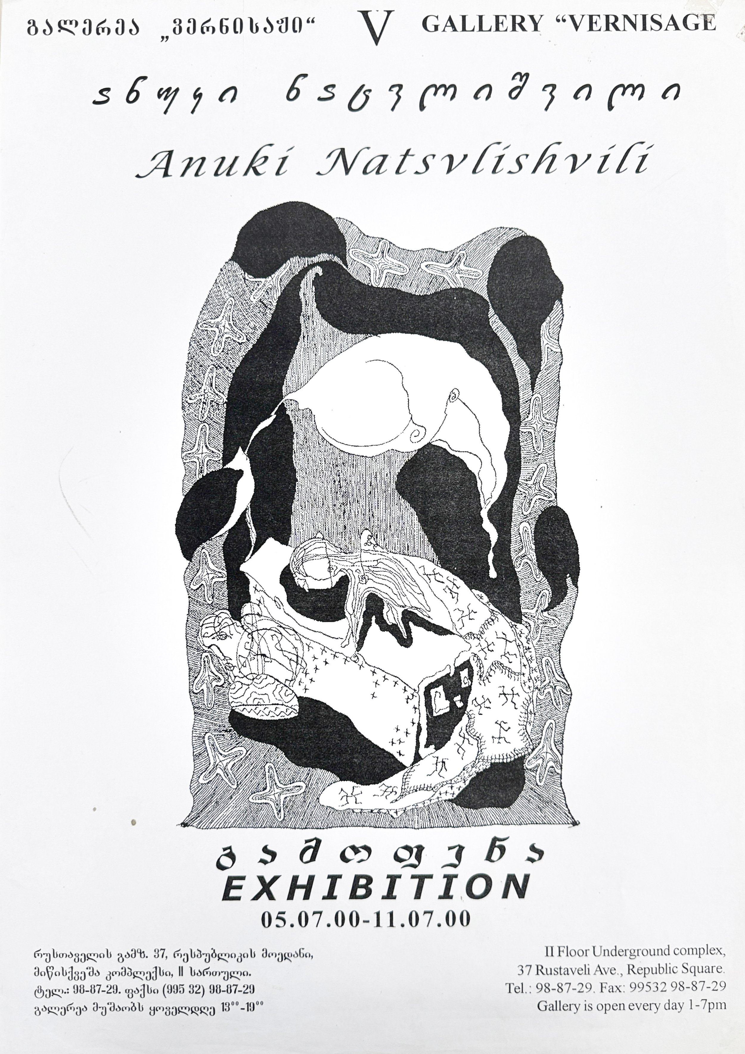 Anuki Natsvlishvili: Solo Exhibition  05.07– 11.07.2000