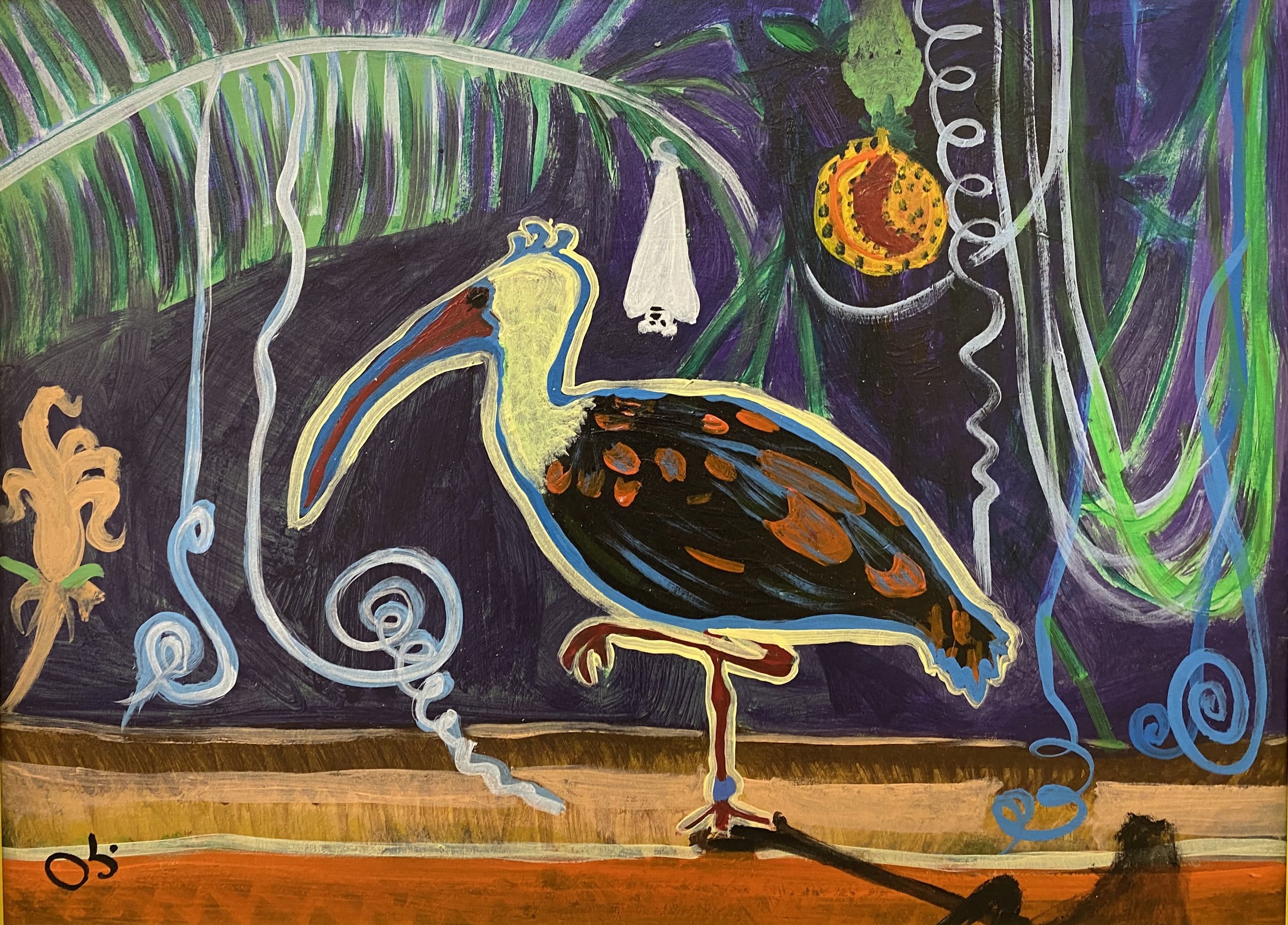 8. ''ერთი ჩიტი'', მუყაო, აკრილი, 36X49..jpg