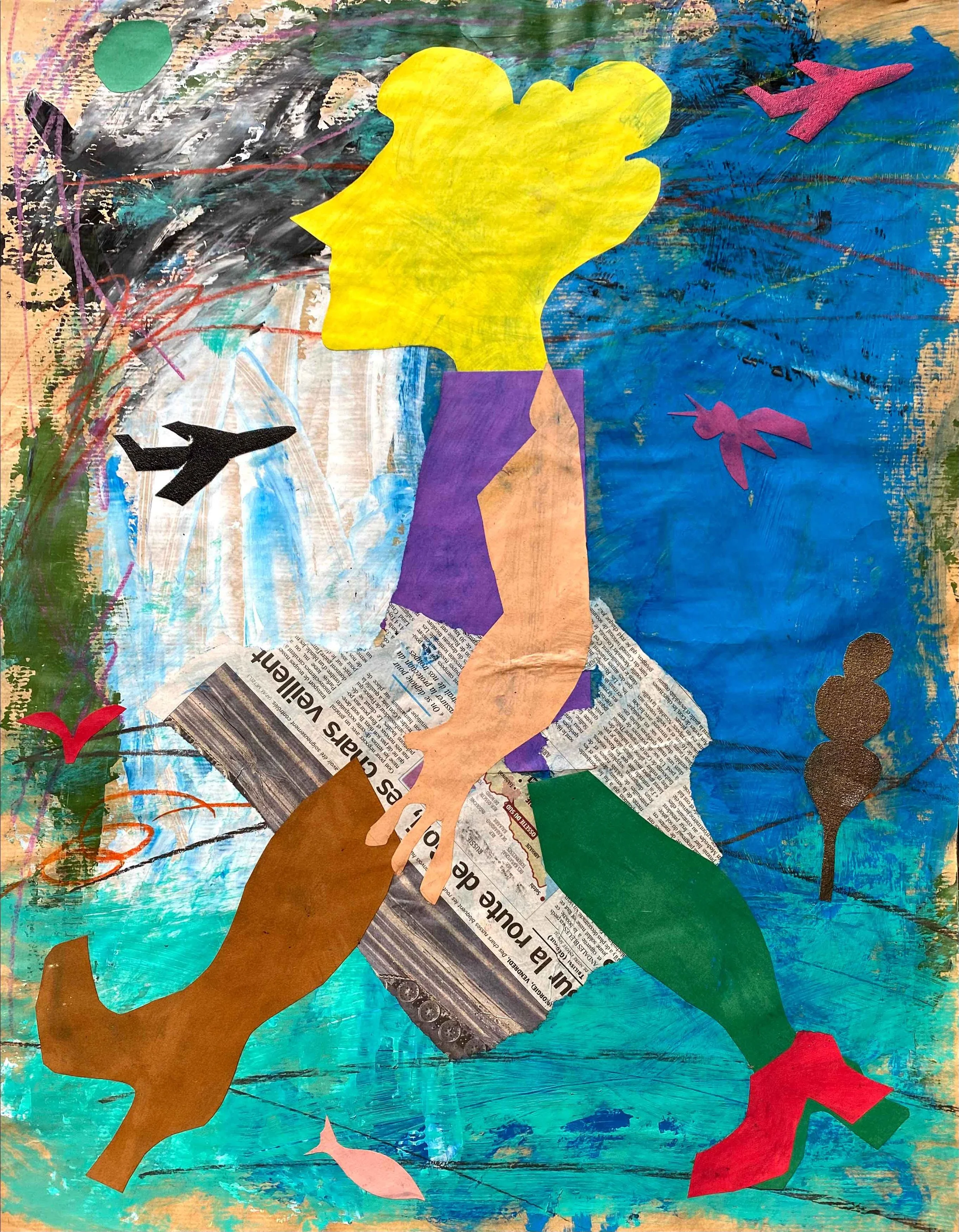 UNTITLED, Mixed Media on Paper 64 x 50cm.